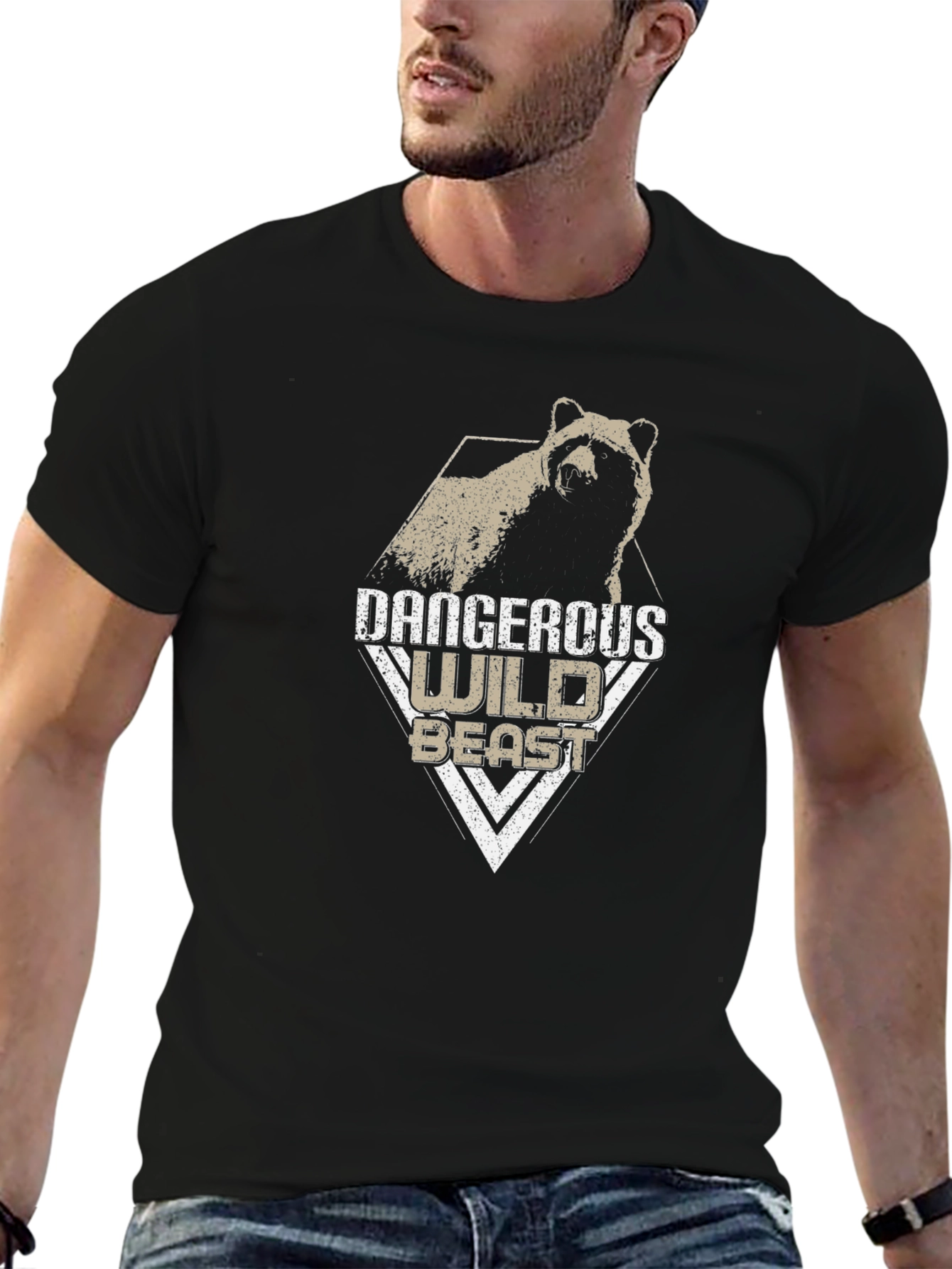 Dangerous Wild Beast Graphic Tee - Black