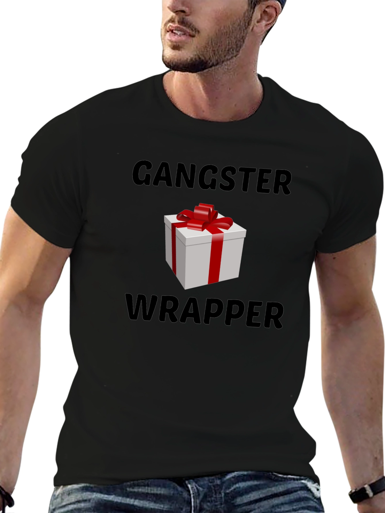 Gangster Wrapper T-Shirt - Holiday Gift Wrapping Crew