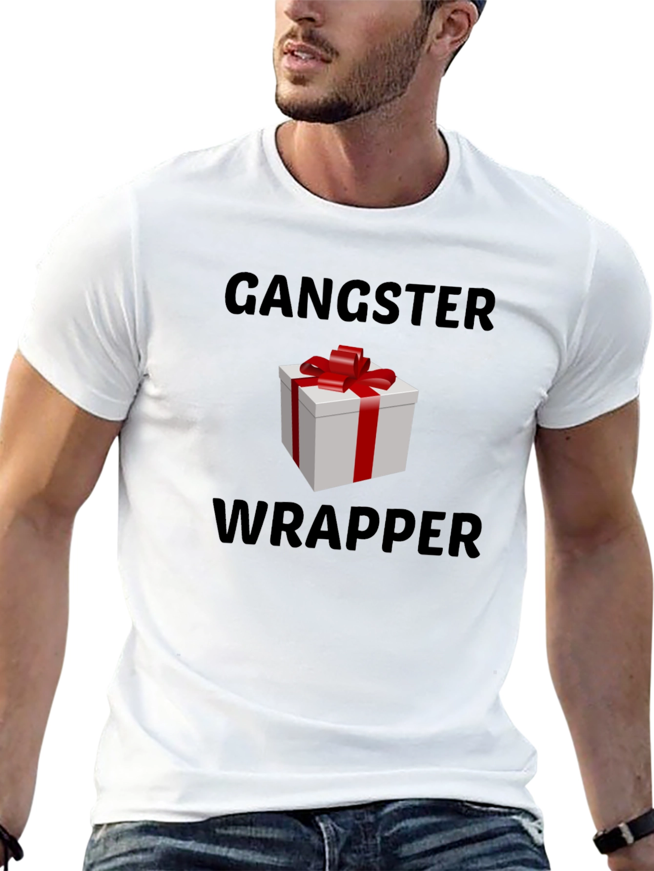 Gangster Wrapper T-Shirt - Holiday Gift Wrapping Crew