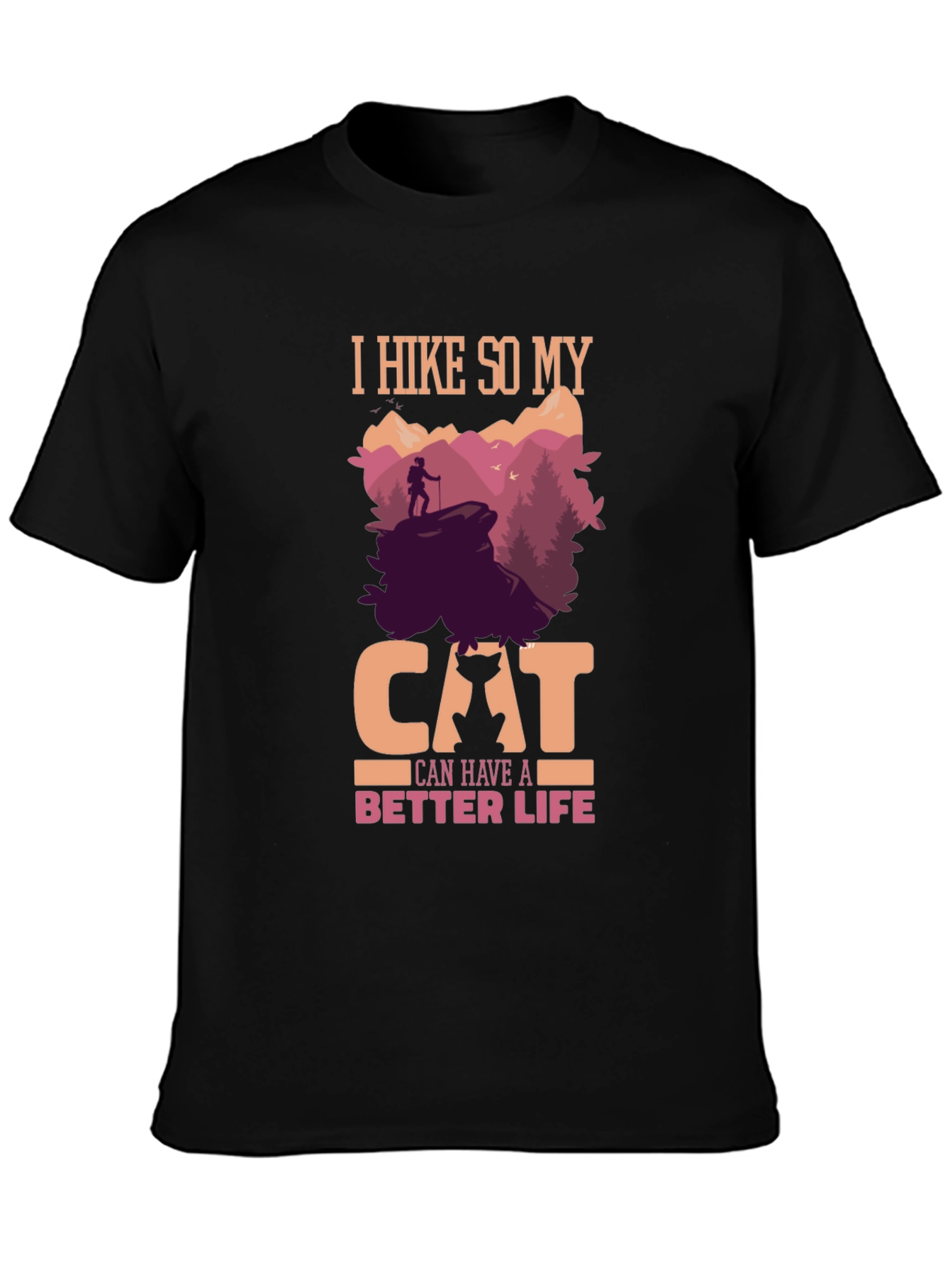 Hiking Cat Lover T-Shirt - Better Life Design