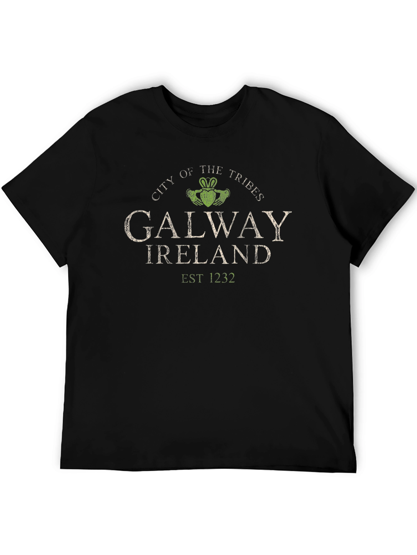 Galway Ireland City of the Tribes Black T-Shirt