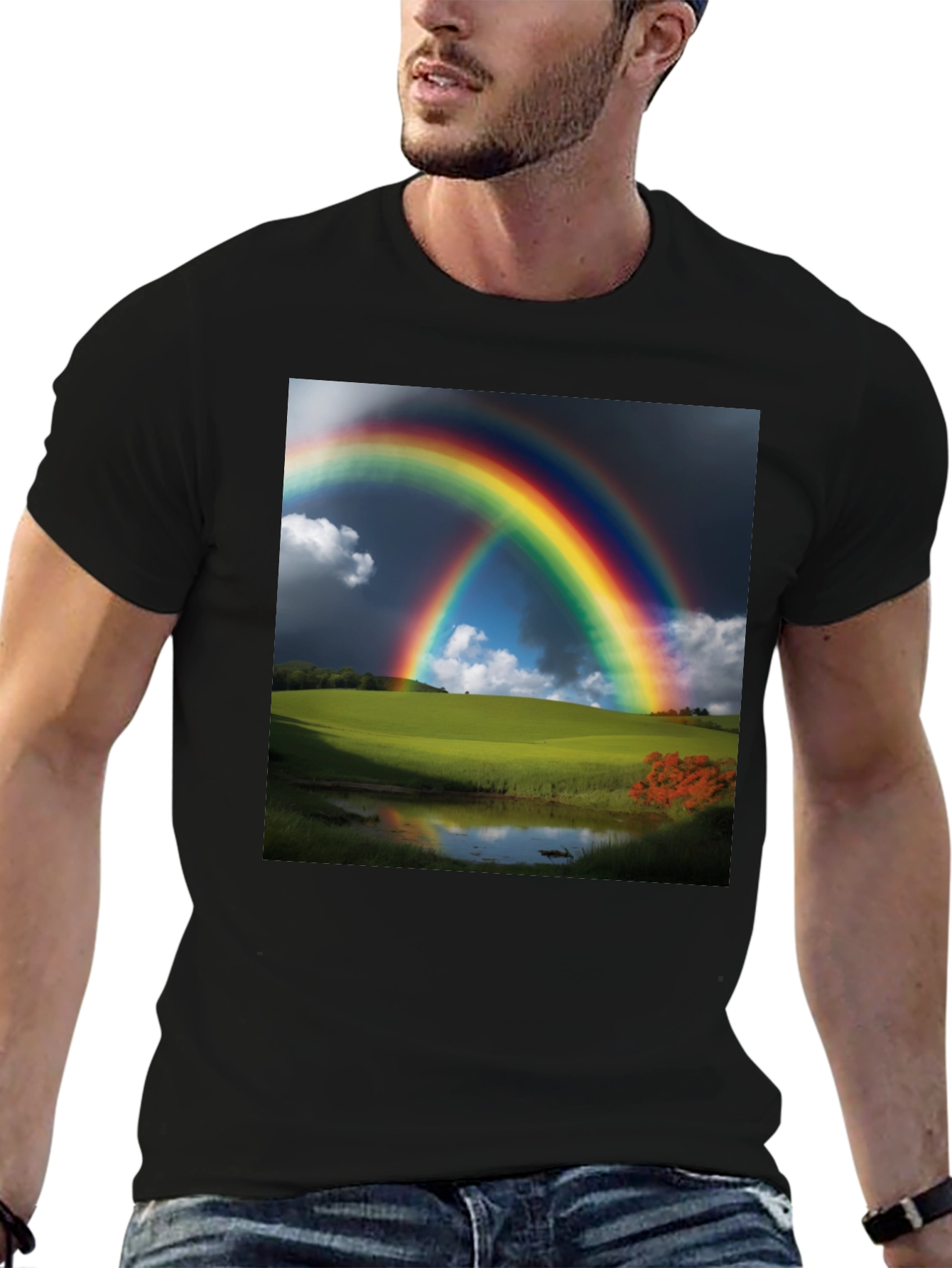 Rainbow Landscape Graphic Tee