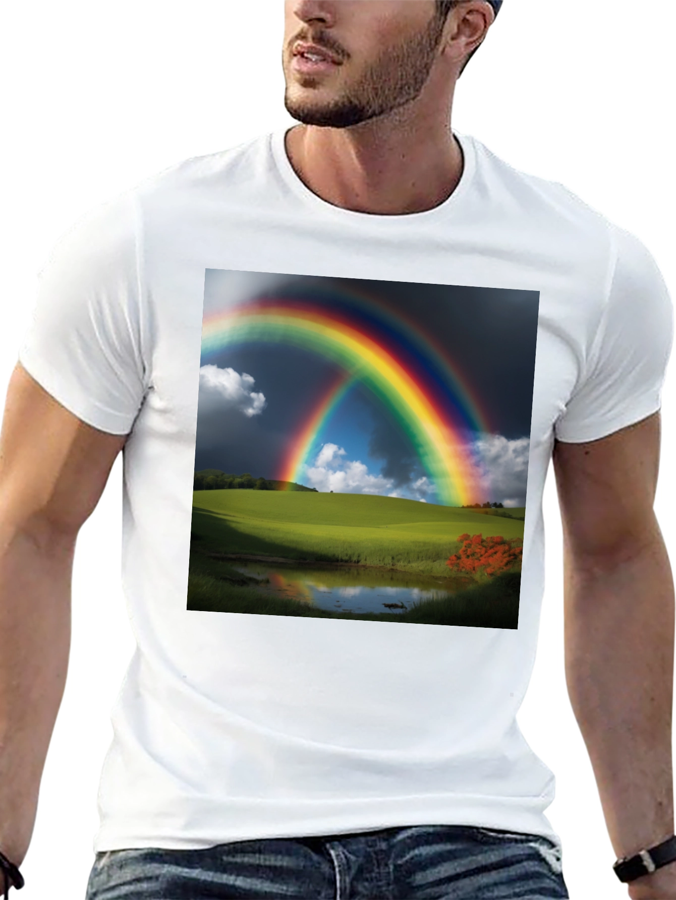 Rainbow Landscape Graphic Tee