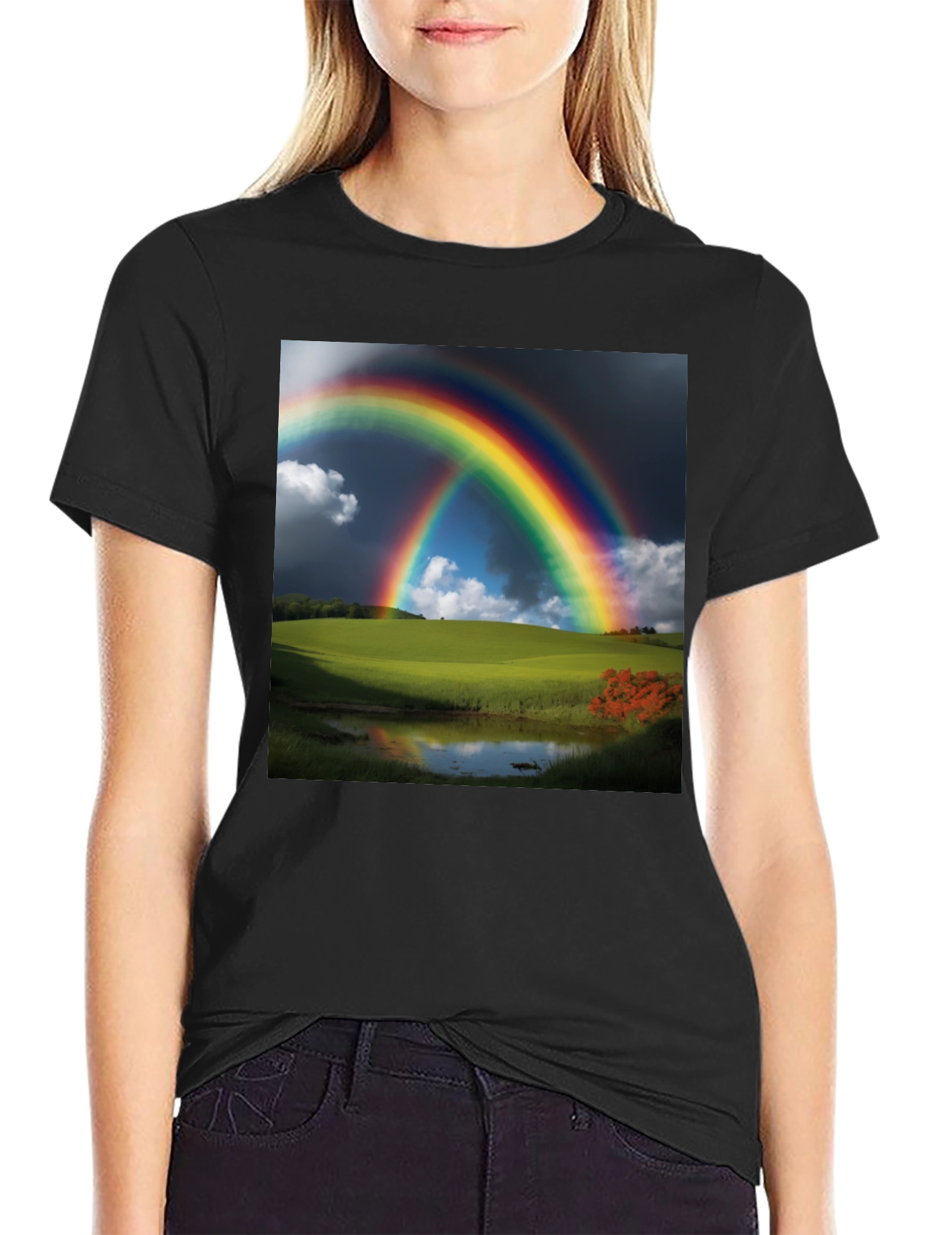 Rainbow Landscape Graphic Tee