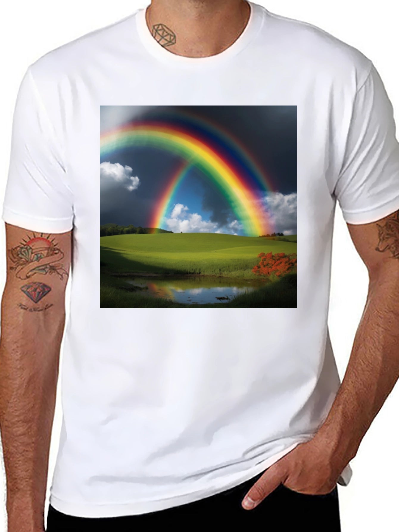 Rainbow Landscape Graphic Tee