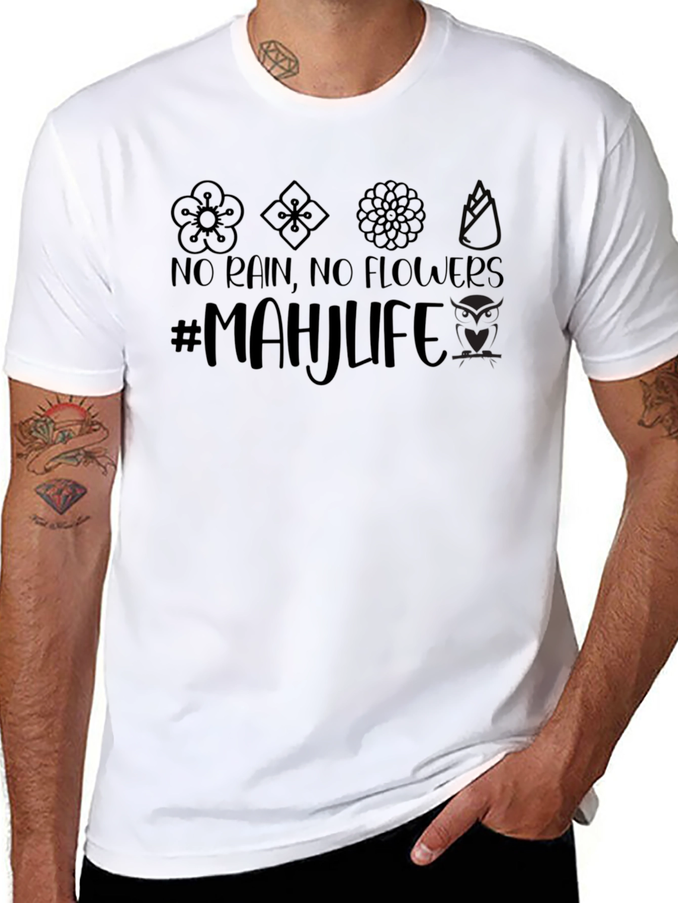 No Rain No Flowers Mahj Life Graphic Tee
