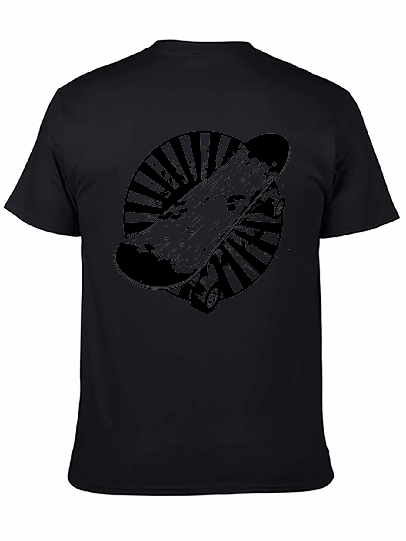 Skateboard Graphic T-Shirt - Cool Black Tee