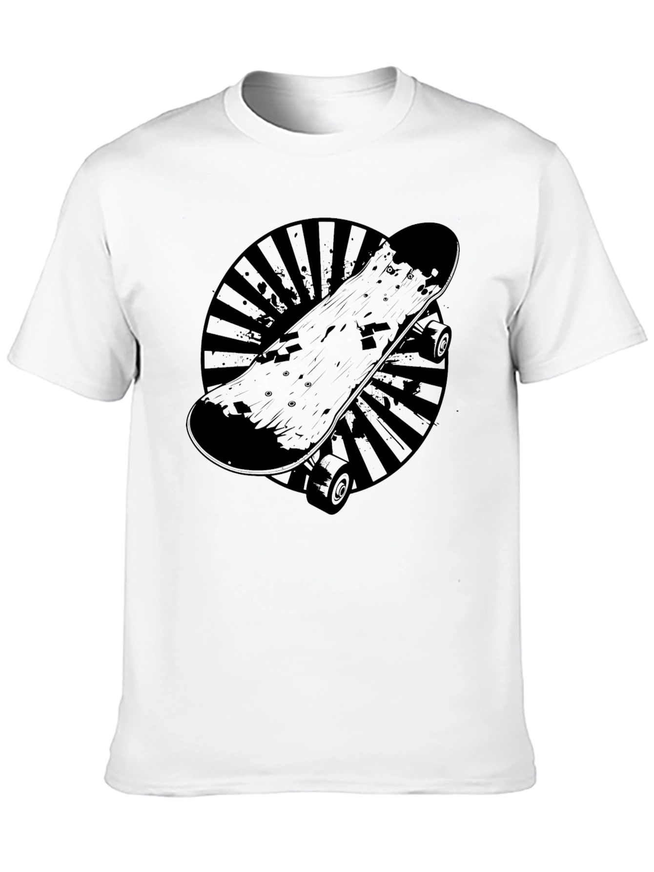 Skateboard Graphic T-Shirt - Cool Black Tee
