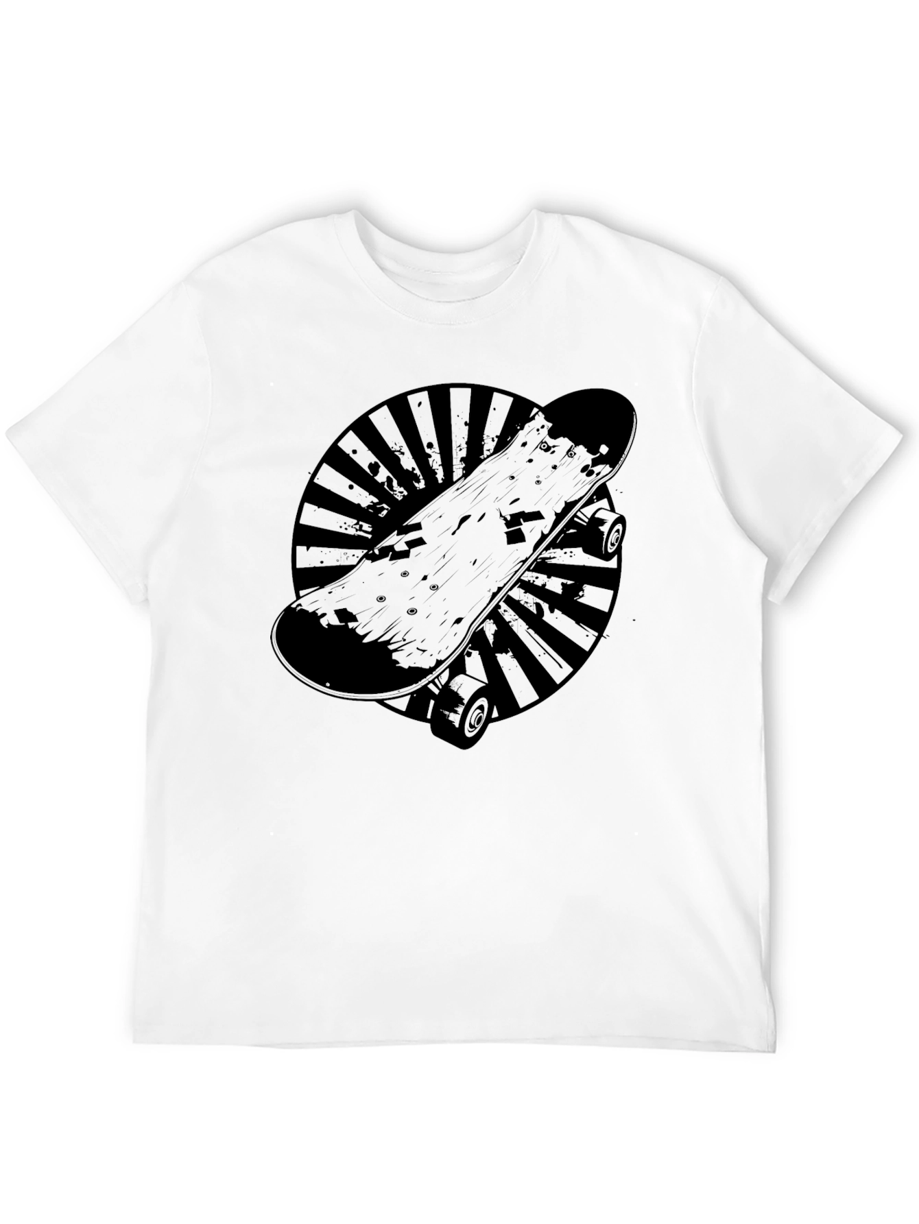 Skateboard Graphic T-Shirt - Cool Black Tee