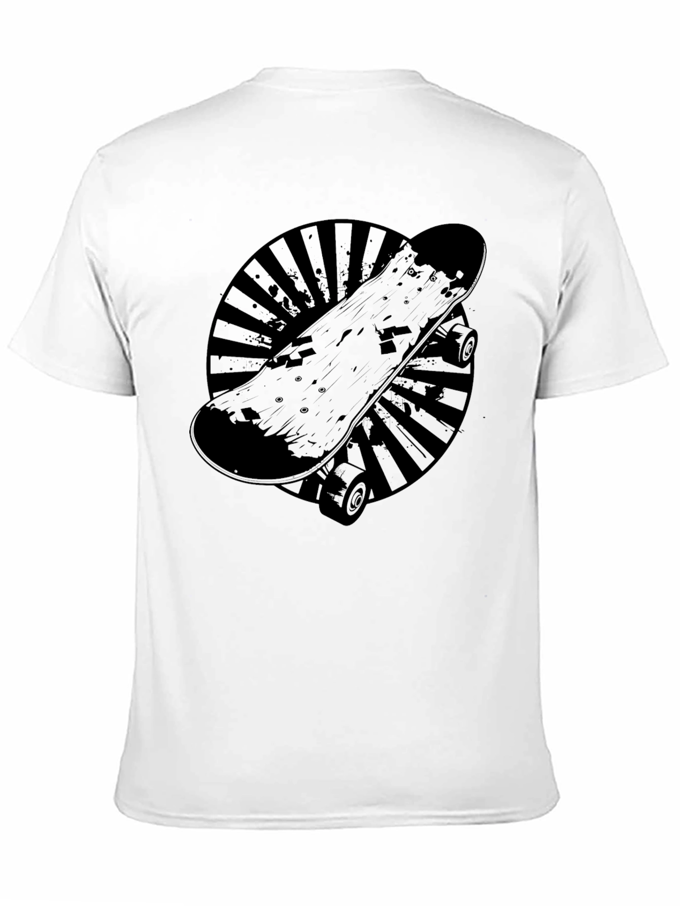 Skateboard Graphic T-Shirt - Cool Black Tee