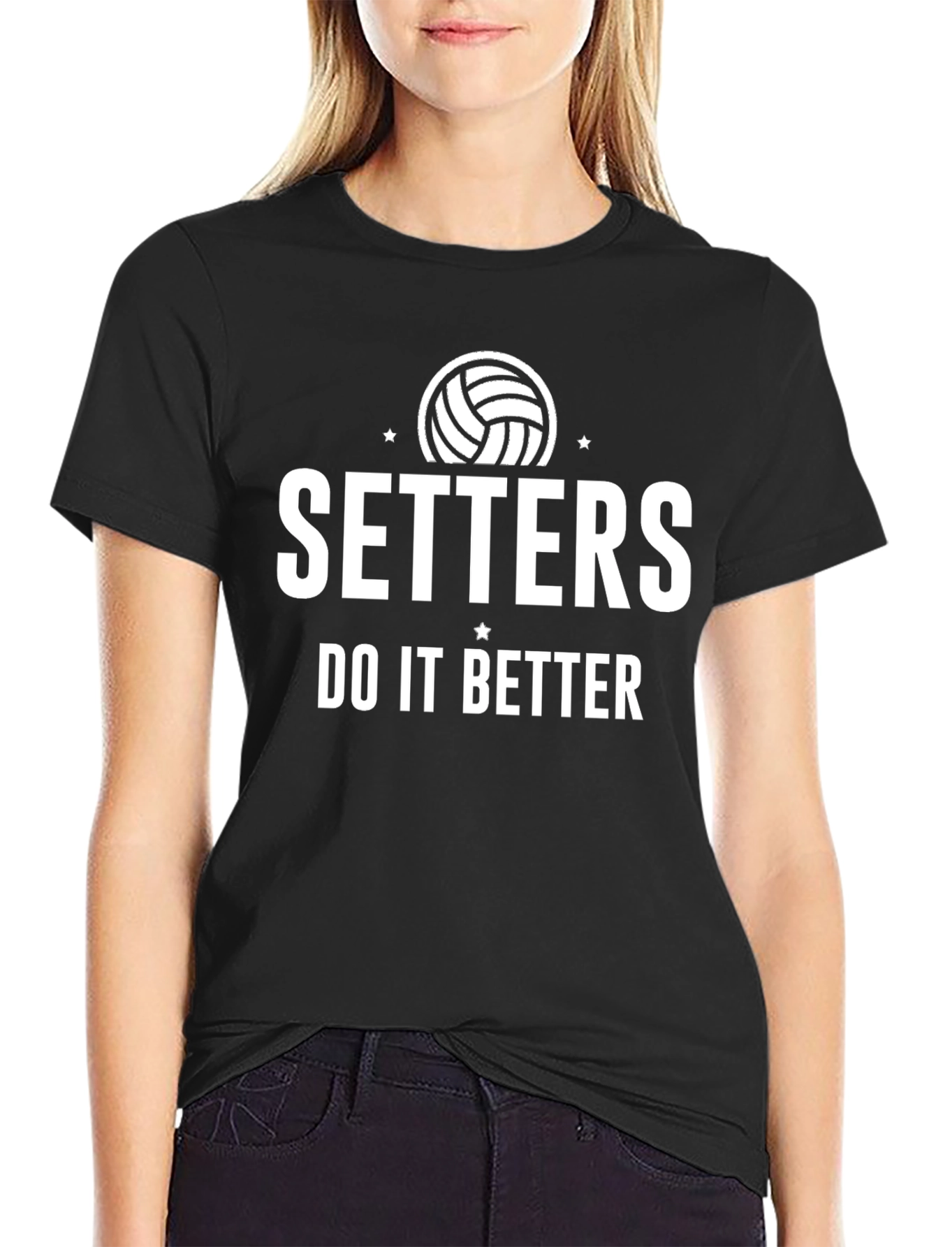Setters Do It Better Volleyball Graphic T-Shirt