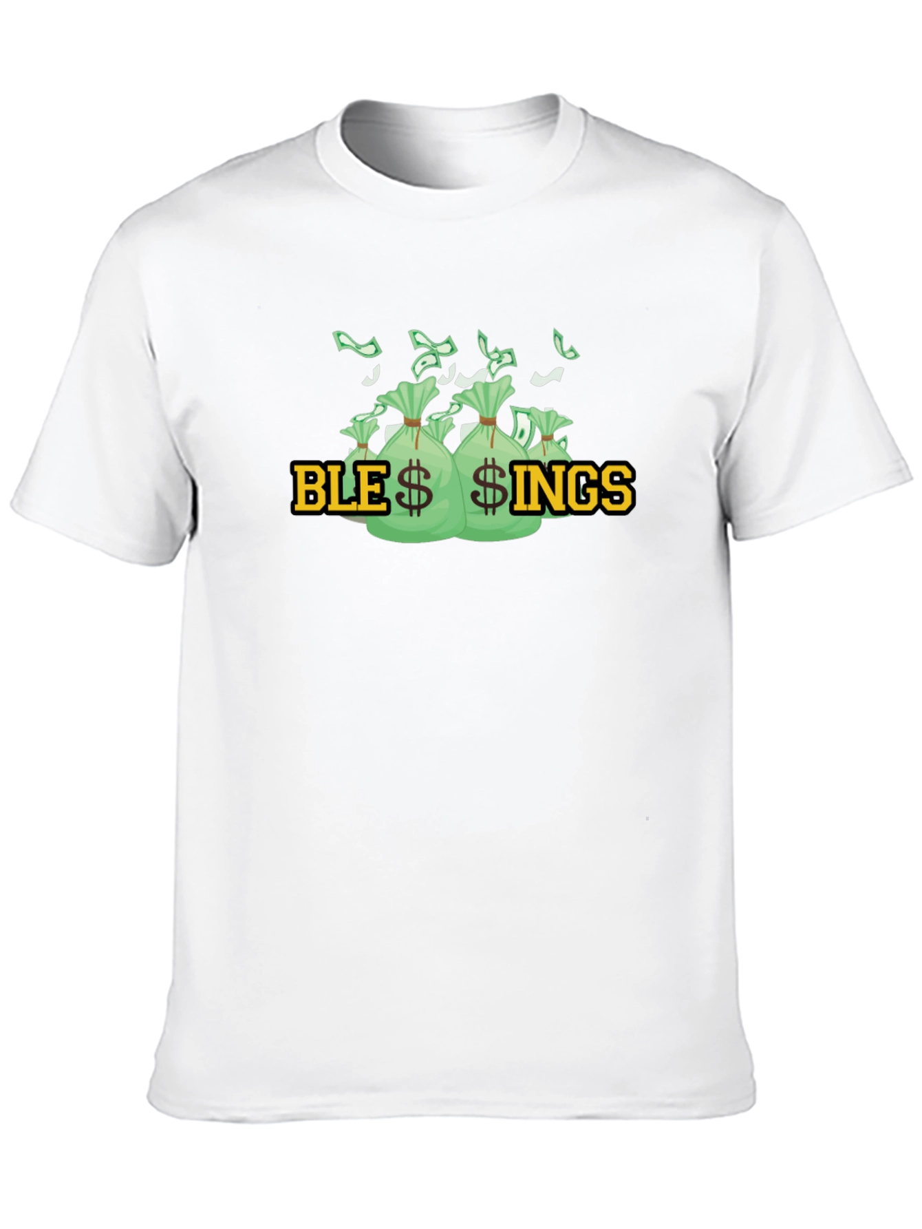 Blessings Graphic T-Shirt - Money Bags Design