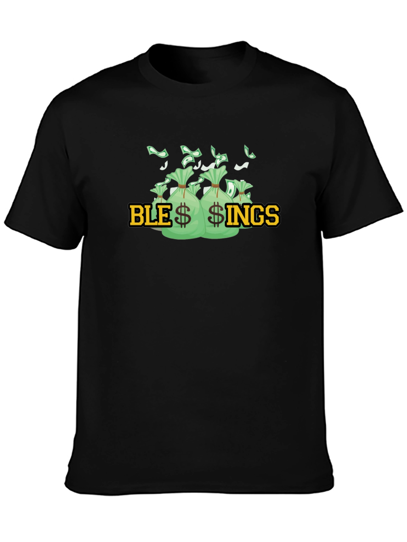 Blessings Graphic T-Shirt - Money Bags Design