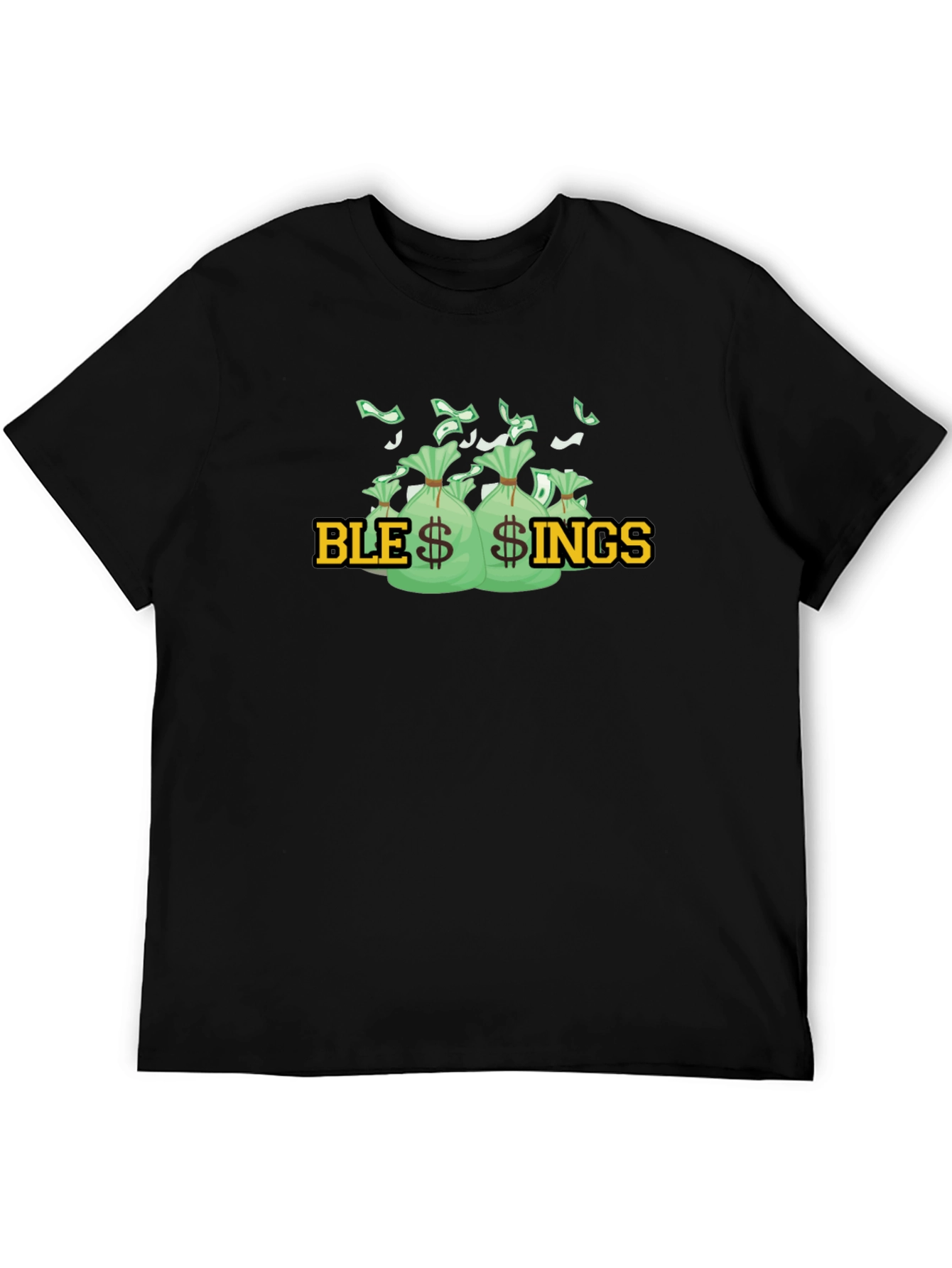 Blessings Graphic T-Shirt - Money Bags Design