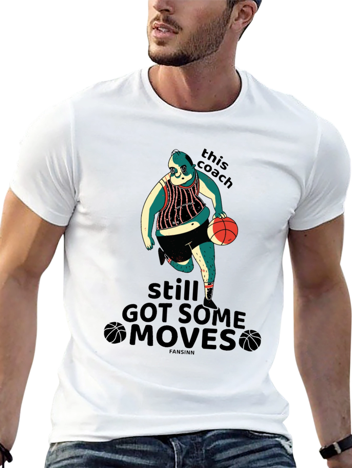 Funny Basketball Coach Graphic T-Shirt
