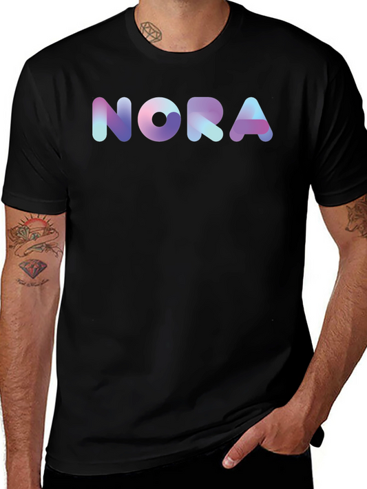 Nora Gradient Graphic Black T-Shirt