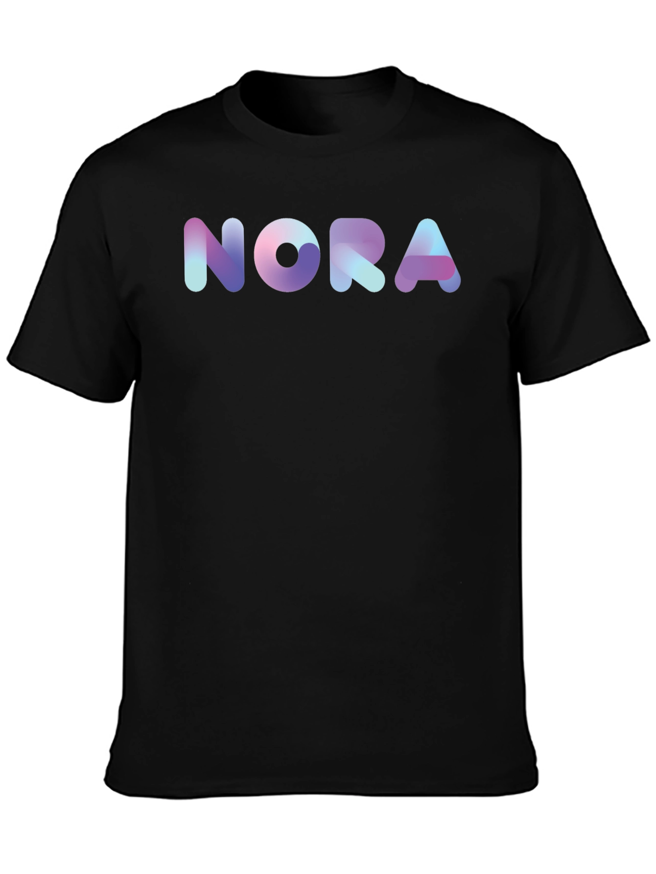 Nora Gradient Graphic Black T-Shirt