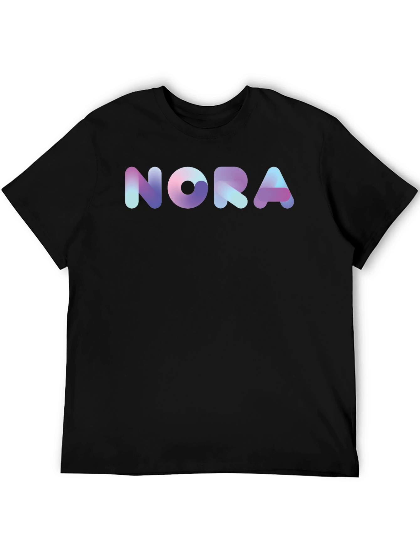 Nora Gradient Graphic Black T-Shirt