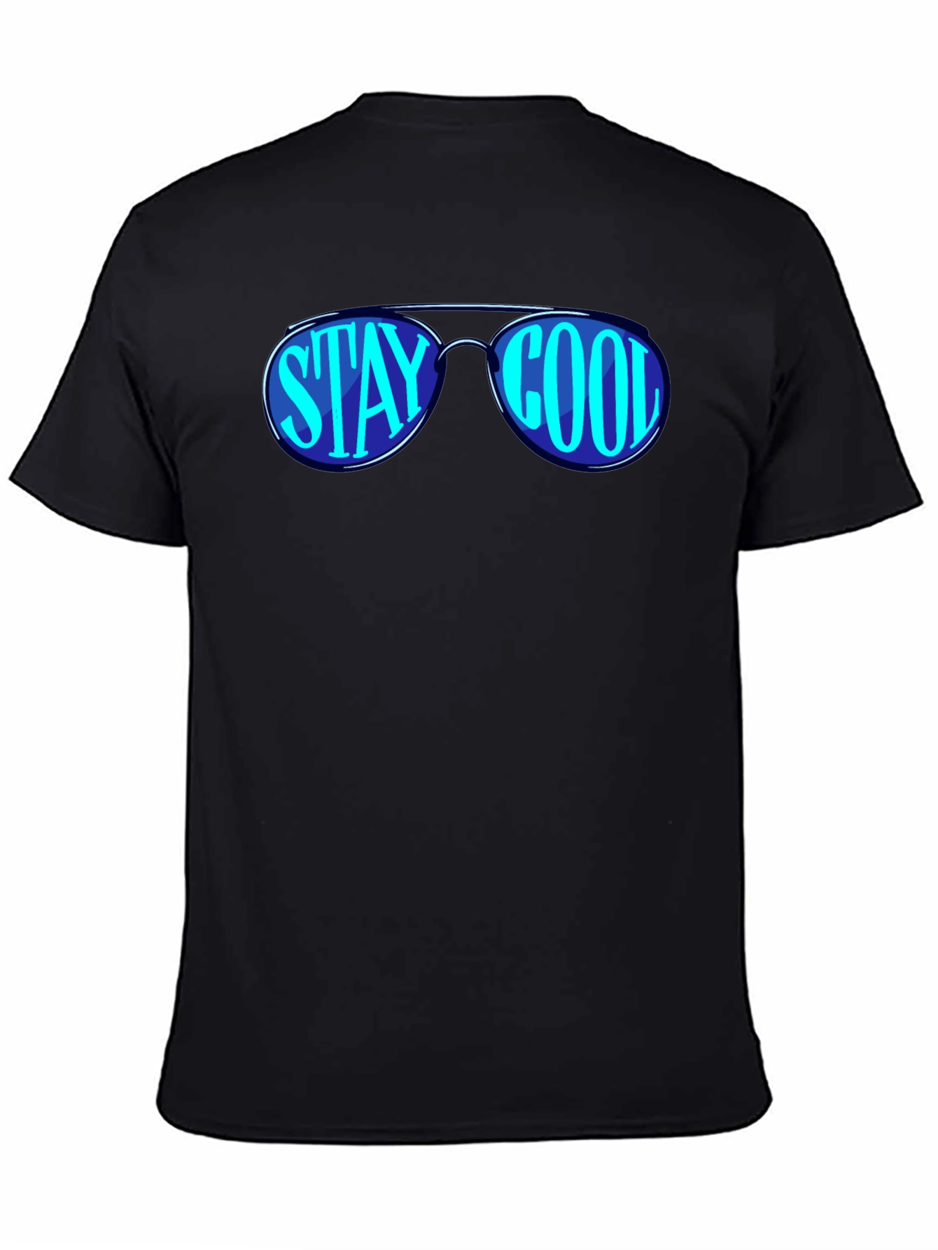 Stay Cool Sunglasses Graphic Black T-Shirt
