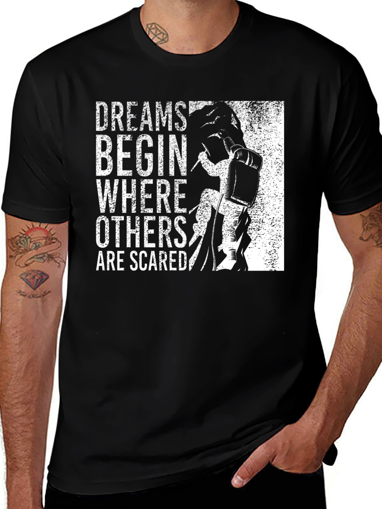 Dreams Begin T-Shirt: Inspirational Graphic Tee