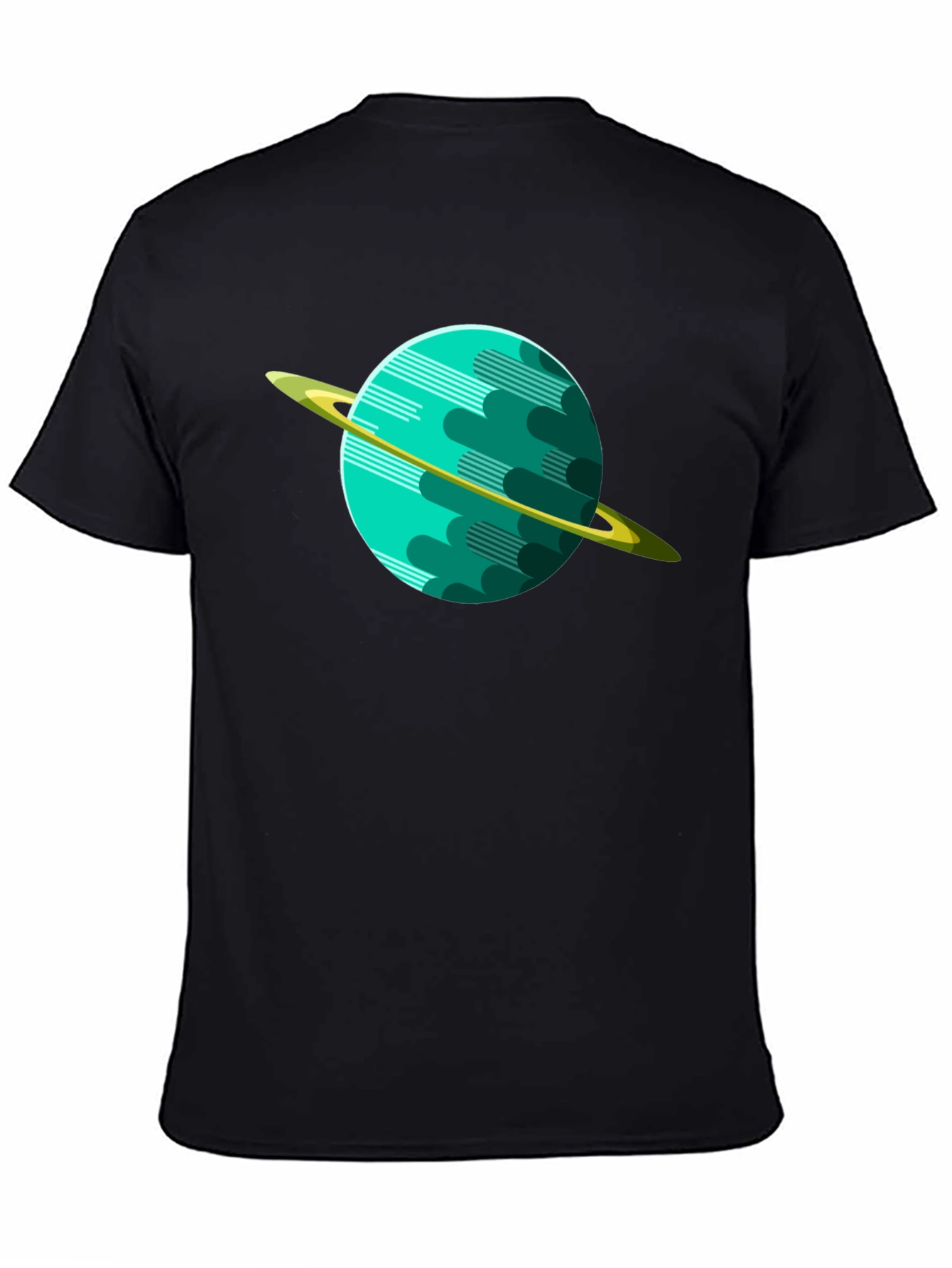 Planet Graphic Tee - Black Cotton Shirt