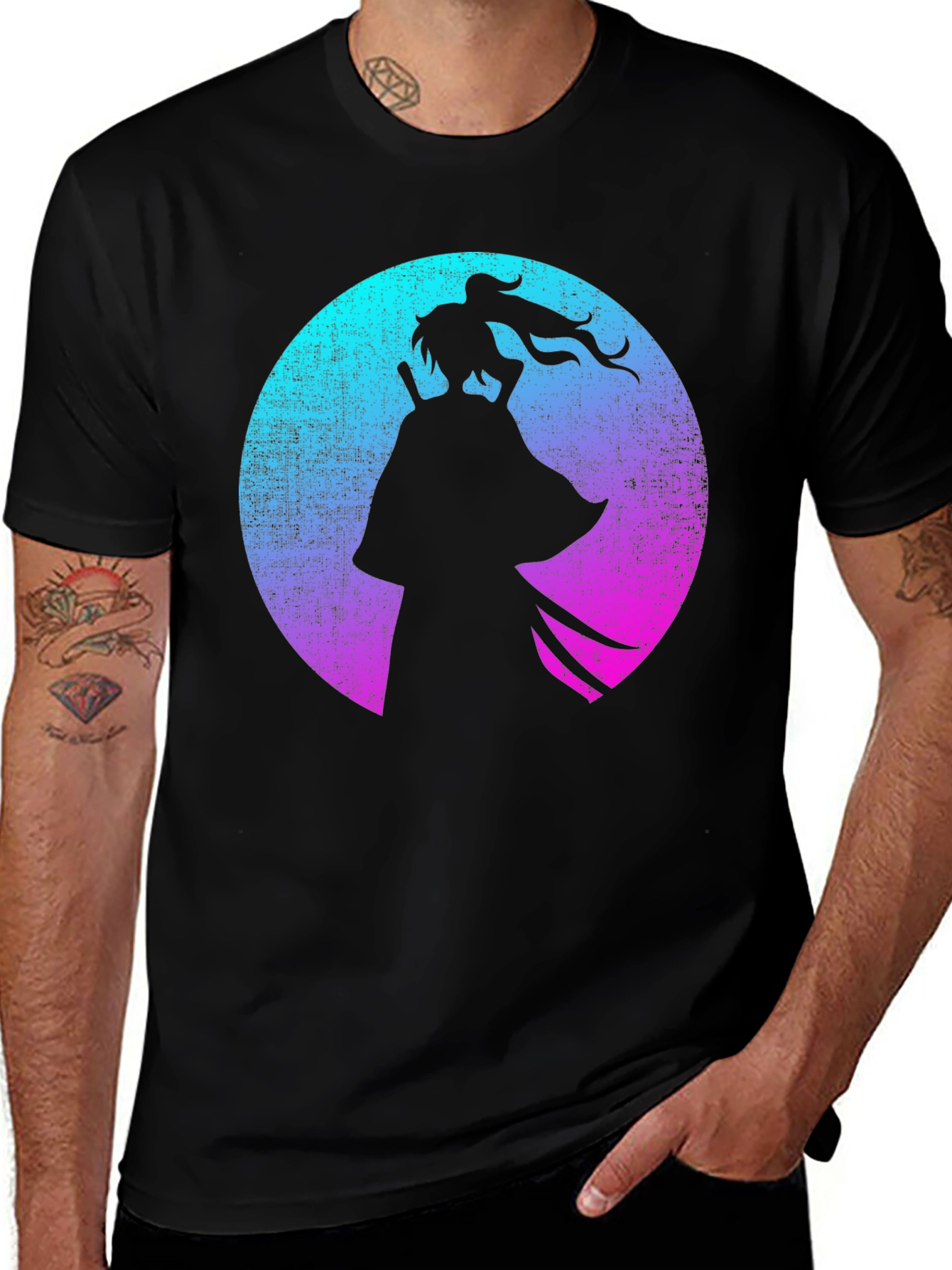 Samurai Silhouette Graphic Tee