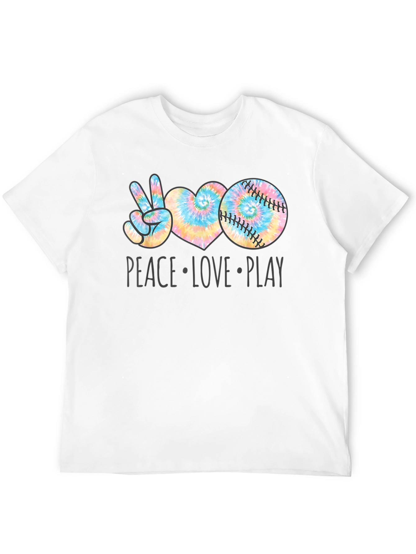 Peace Love Play Baseball T-Shirt