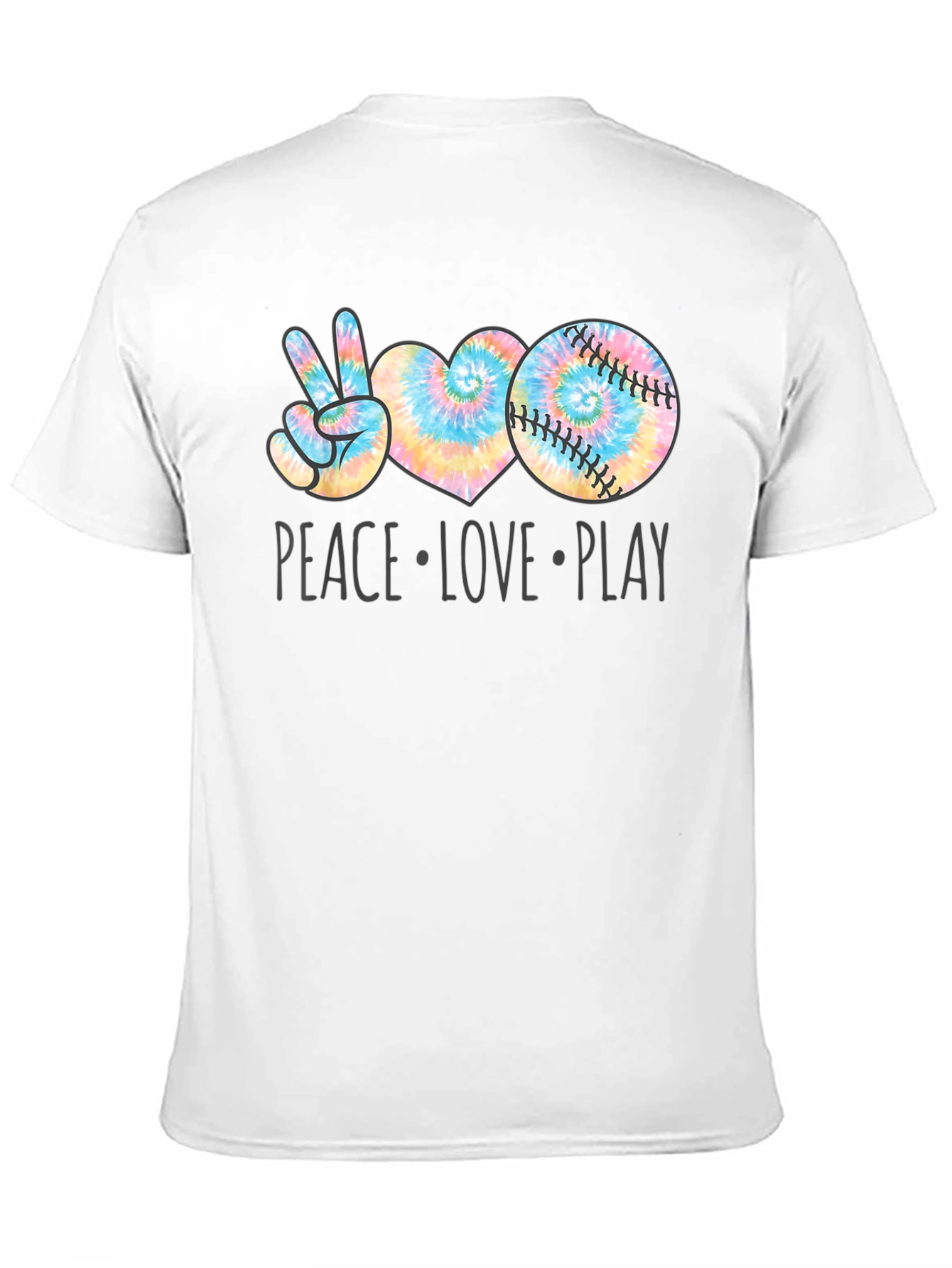 Peace Love Play Baseball T-Shirt