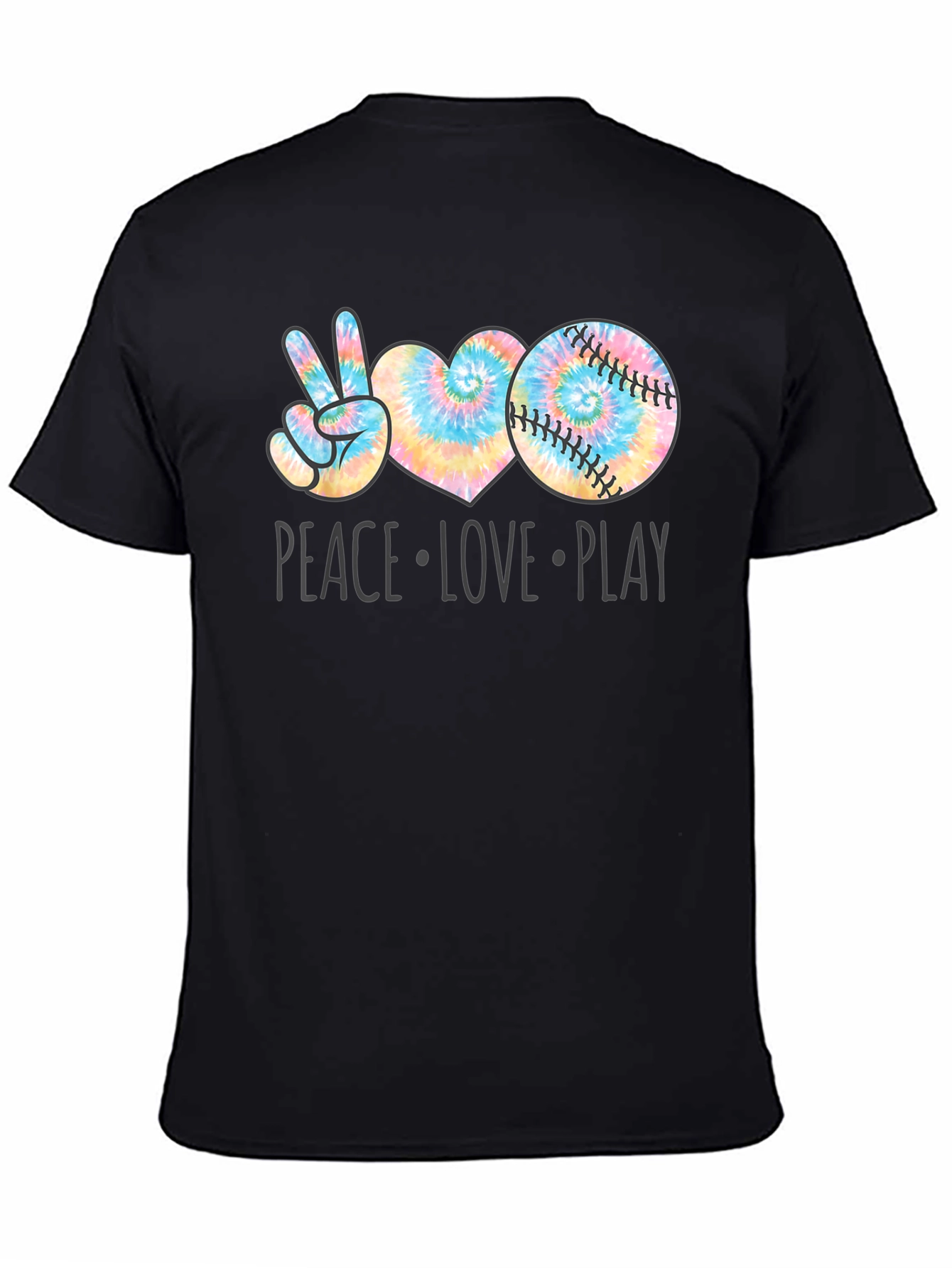 Peace Love Play Baseball T-Shirt