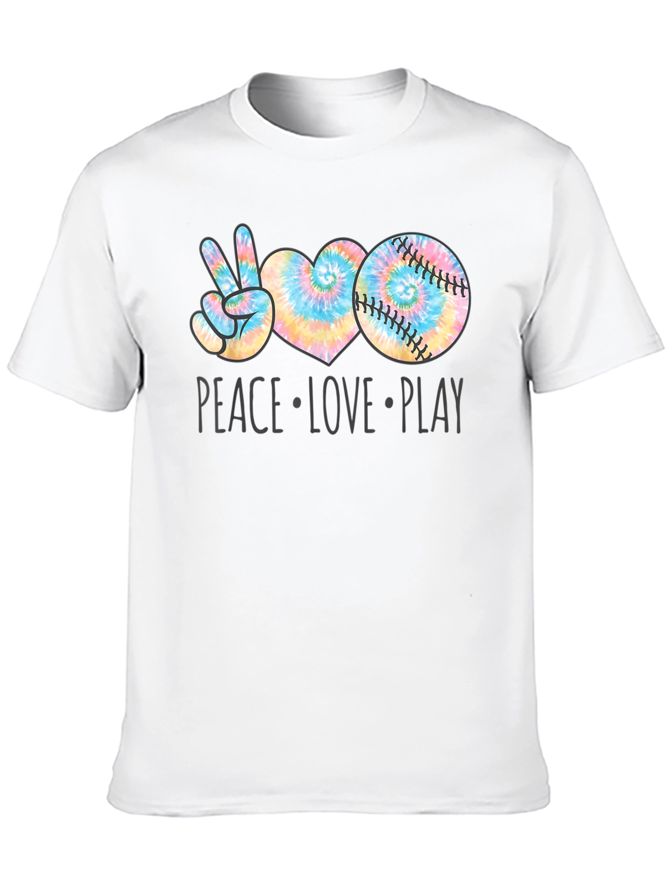 Peace Love Play Baseball T-Shirt