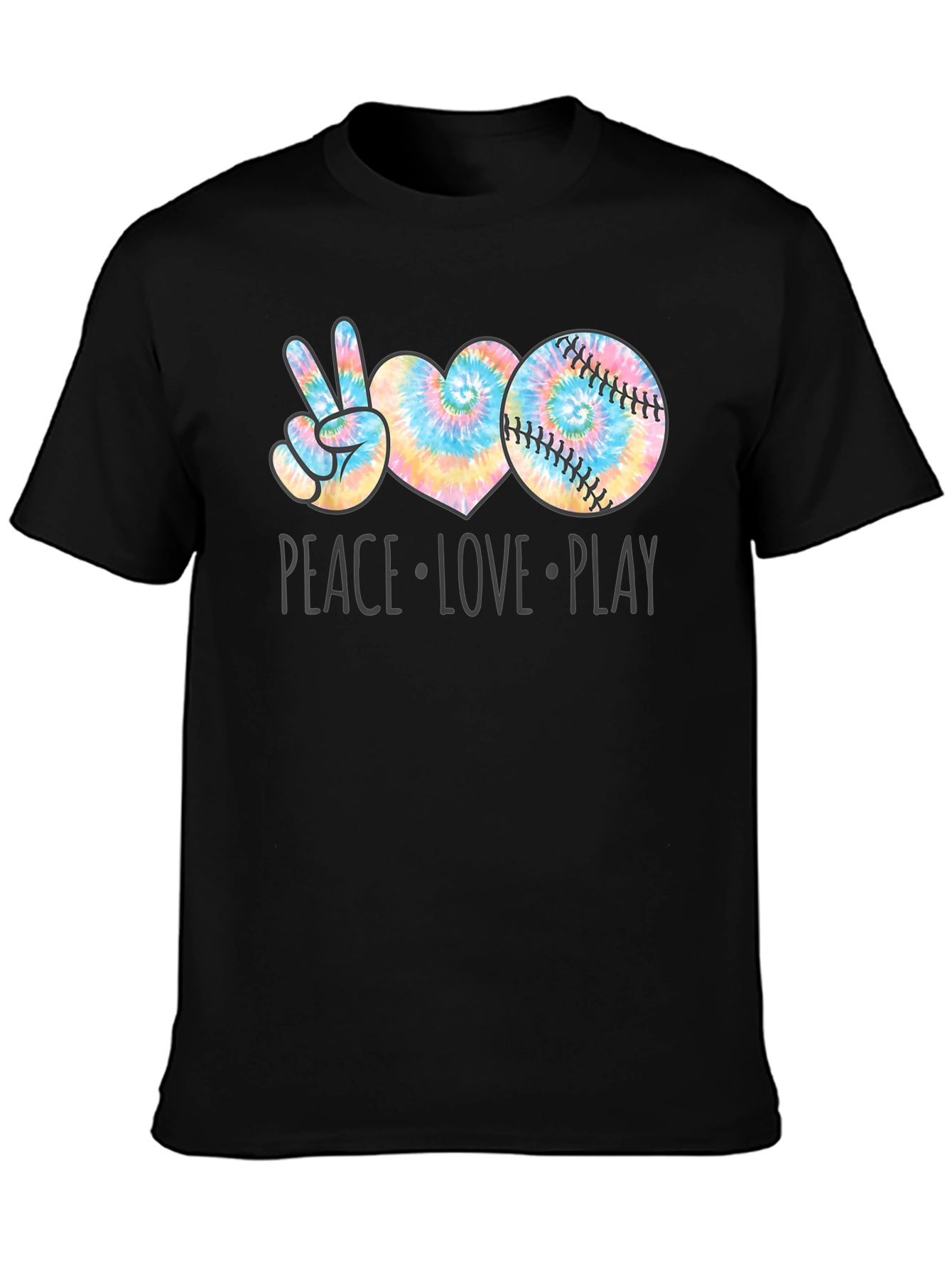 Peace Love Play Baseball T-Shirt