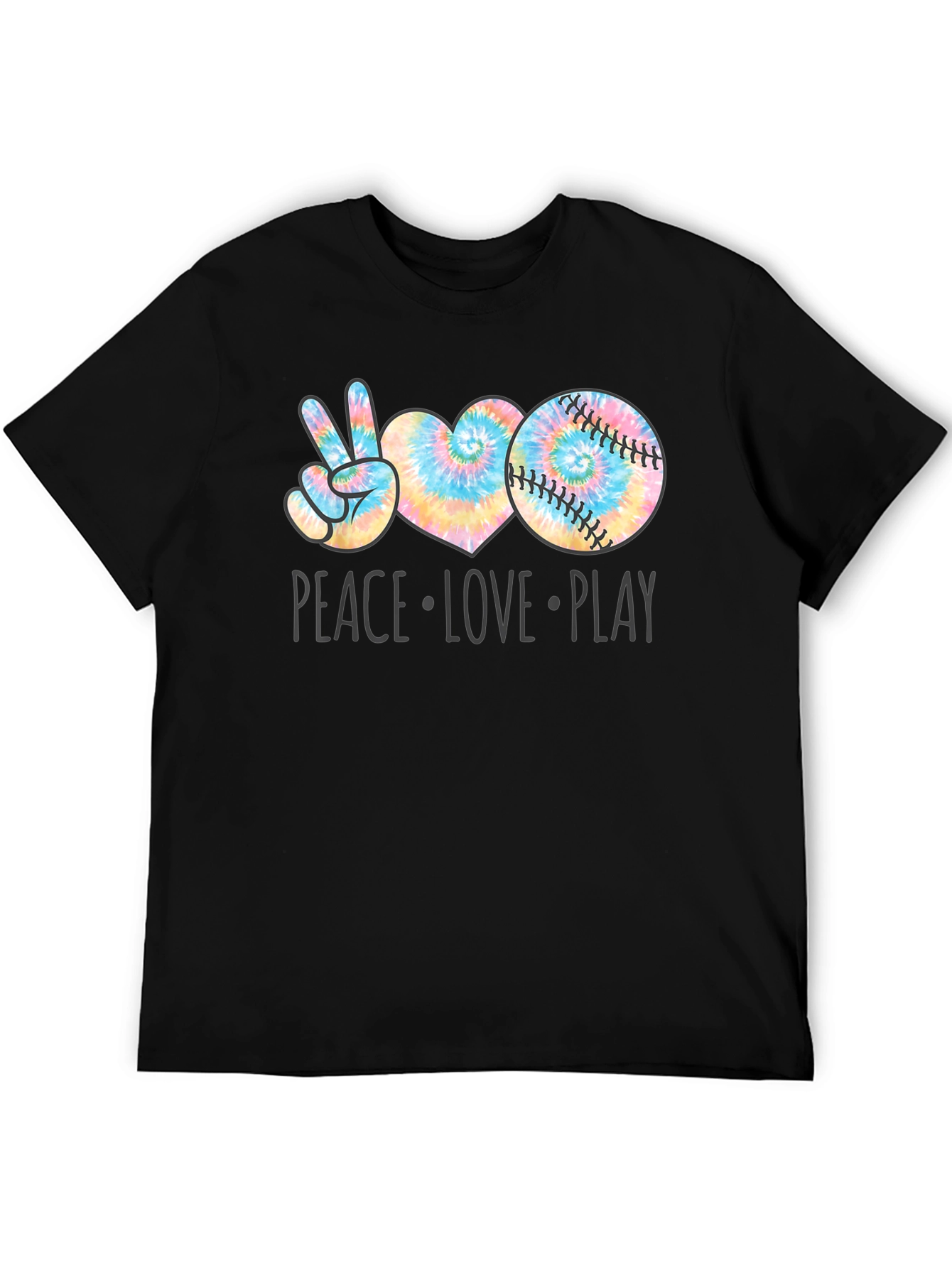 Peace Love Play Baseball T-Shirt