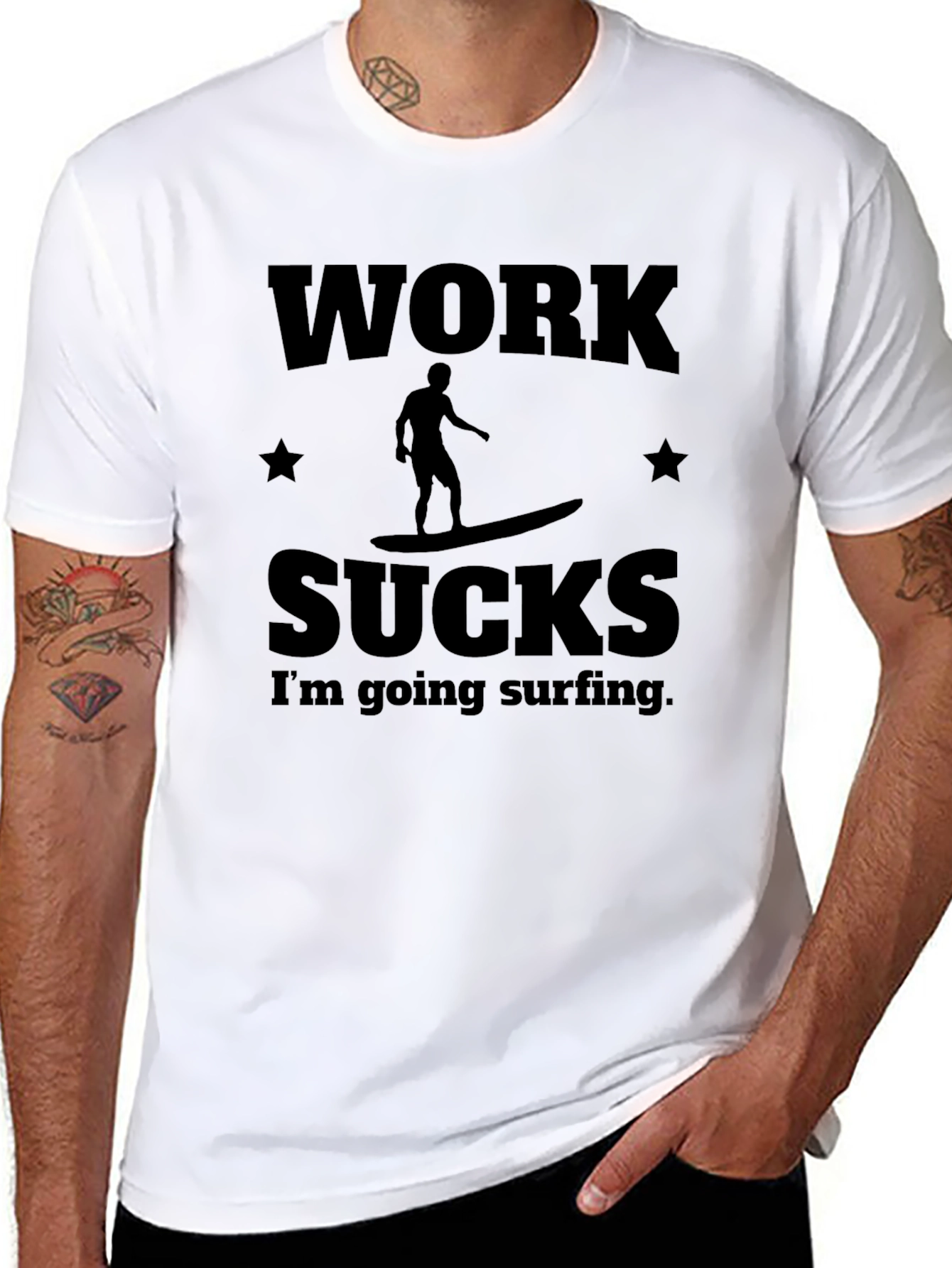 Work Sucks Surfing T-Shirt