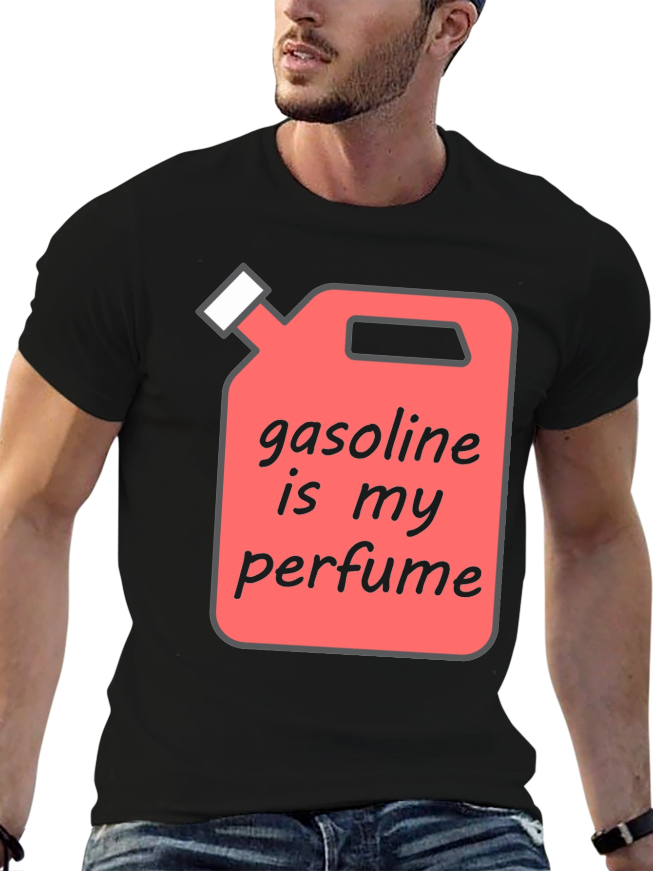 Gasoline Perfume Graphic Tee - Quirky & Fun T-Shirt