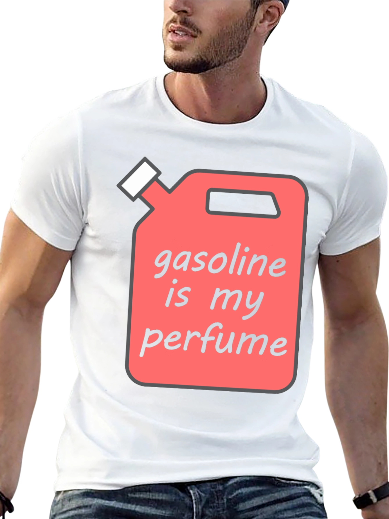 Gasoline Perfume Graphic Tee - Quirky & Fun T-Shirt