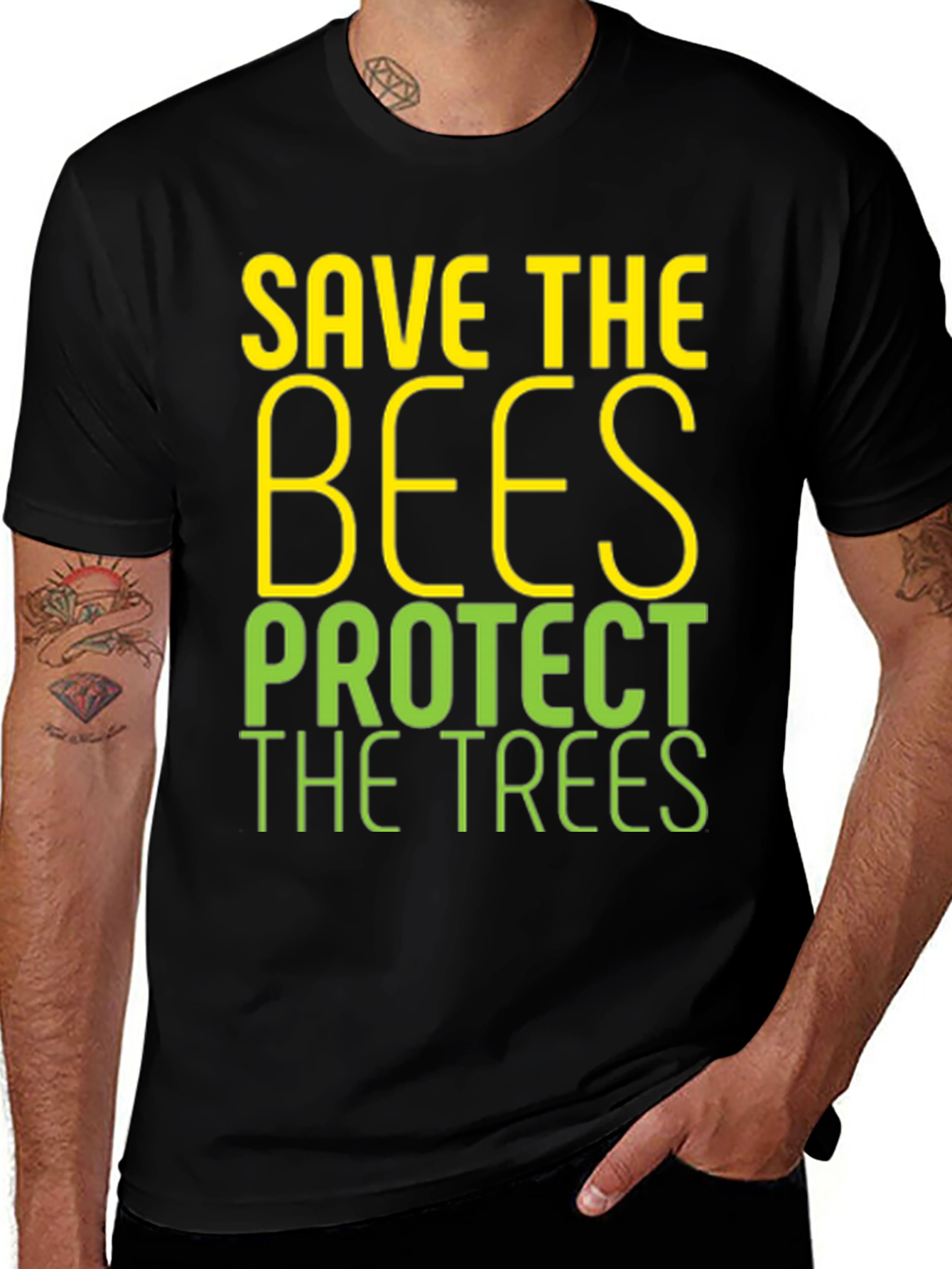 Save the Bees Protect the Trees Graphic Tee