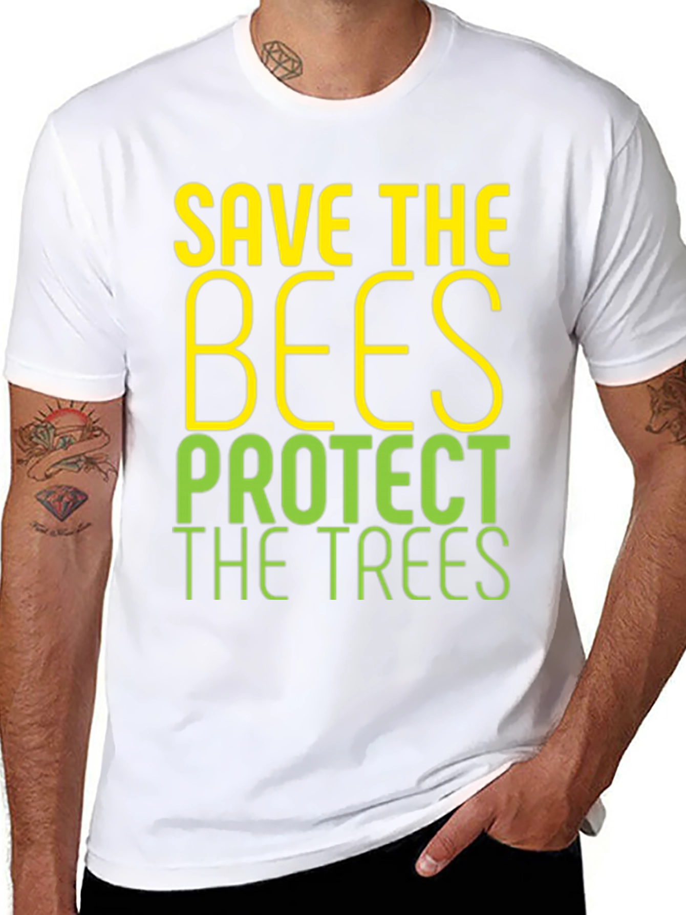 Save the Bees Protect the Trees Graphic Tee