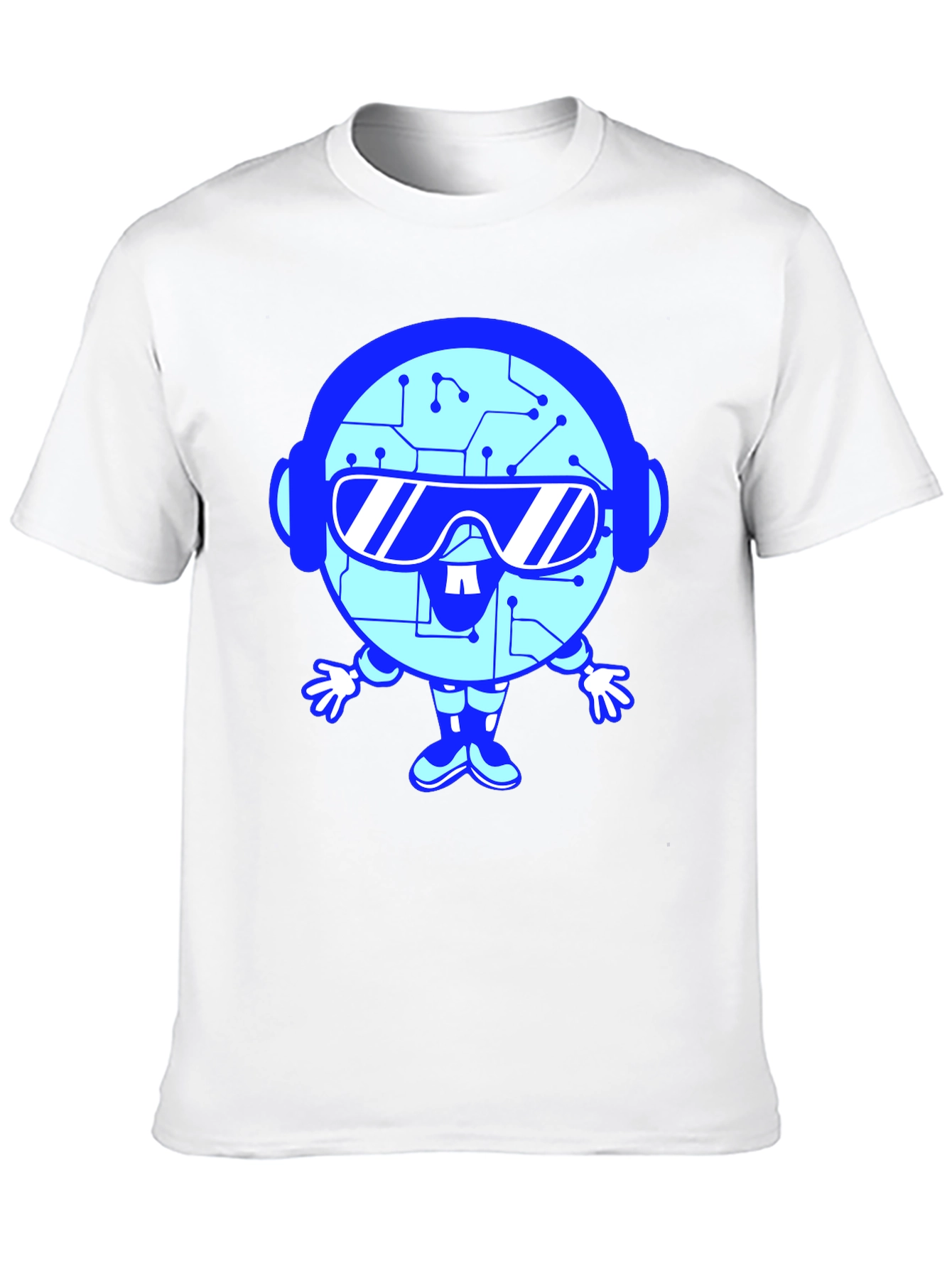 Tech Bot Graphic T-Shirt - Cool Geeky Style