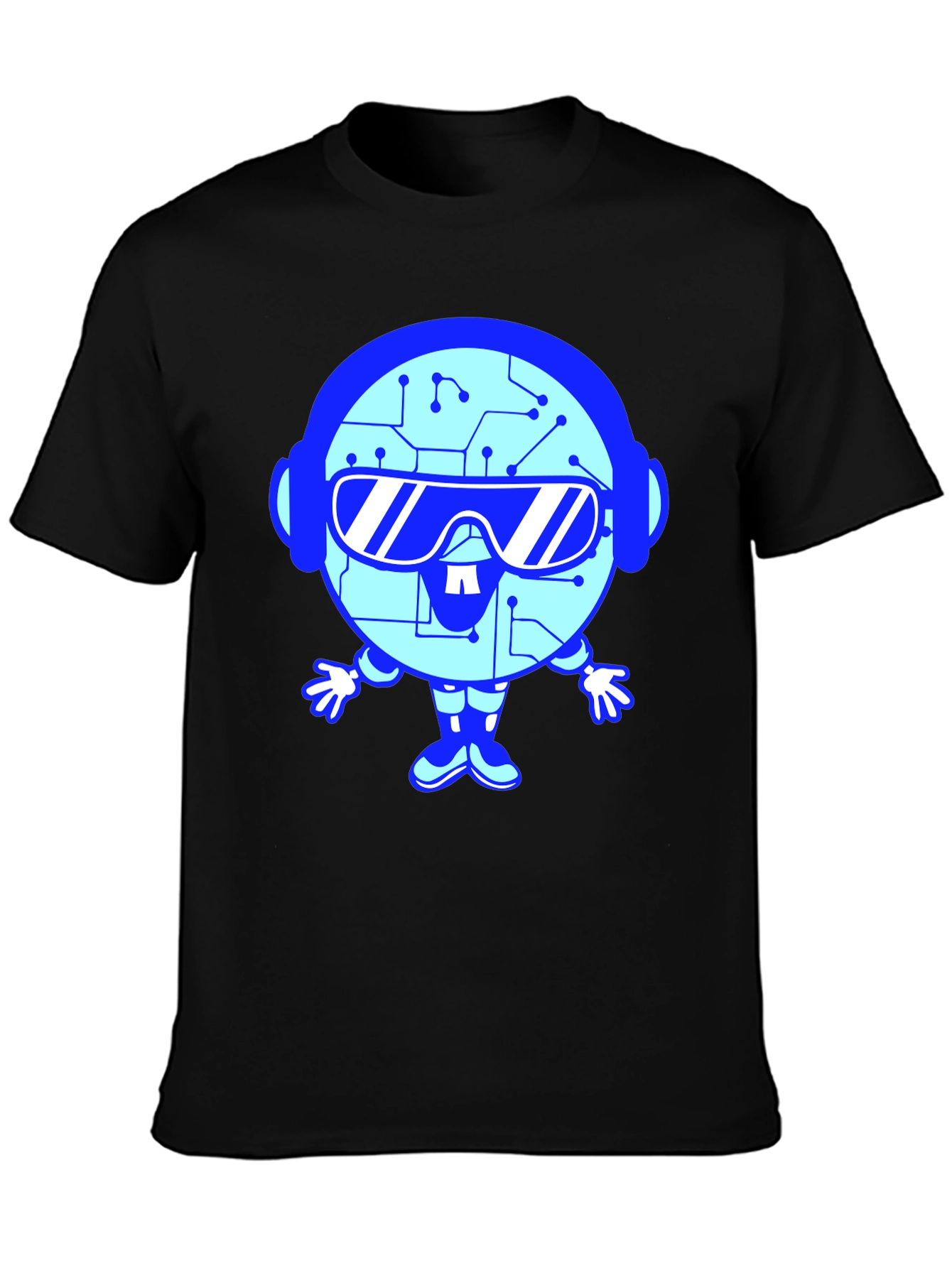 Tech Bot Graphic T-Shirt - Cool Geeky Style