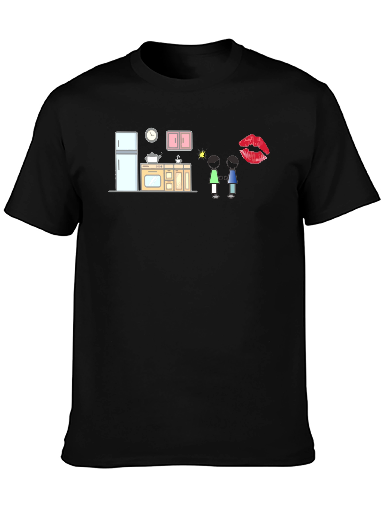 Quirky Kitchen Graphic Tee - Black