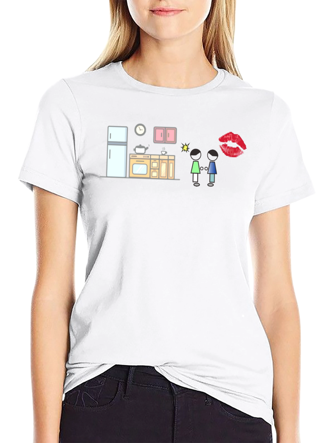Quirky Kitchen Graphic Tee - Black