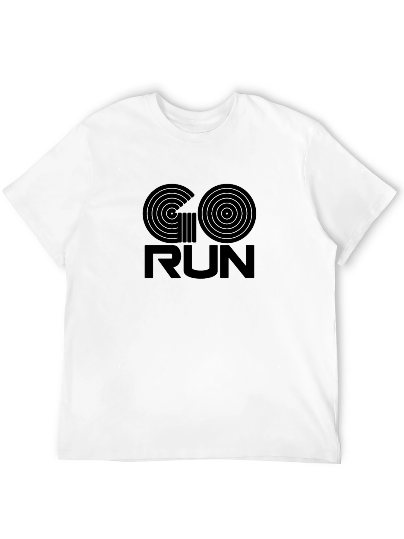 Go Run Graphic Tee - Black Cotton Blend
