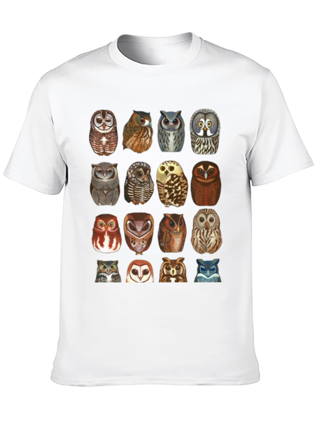 Owl Patterned Black T-Shirt