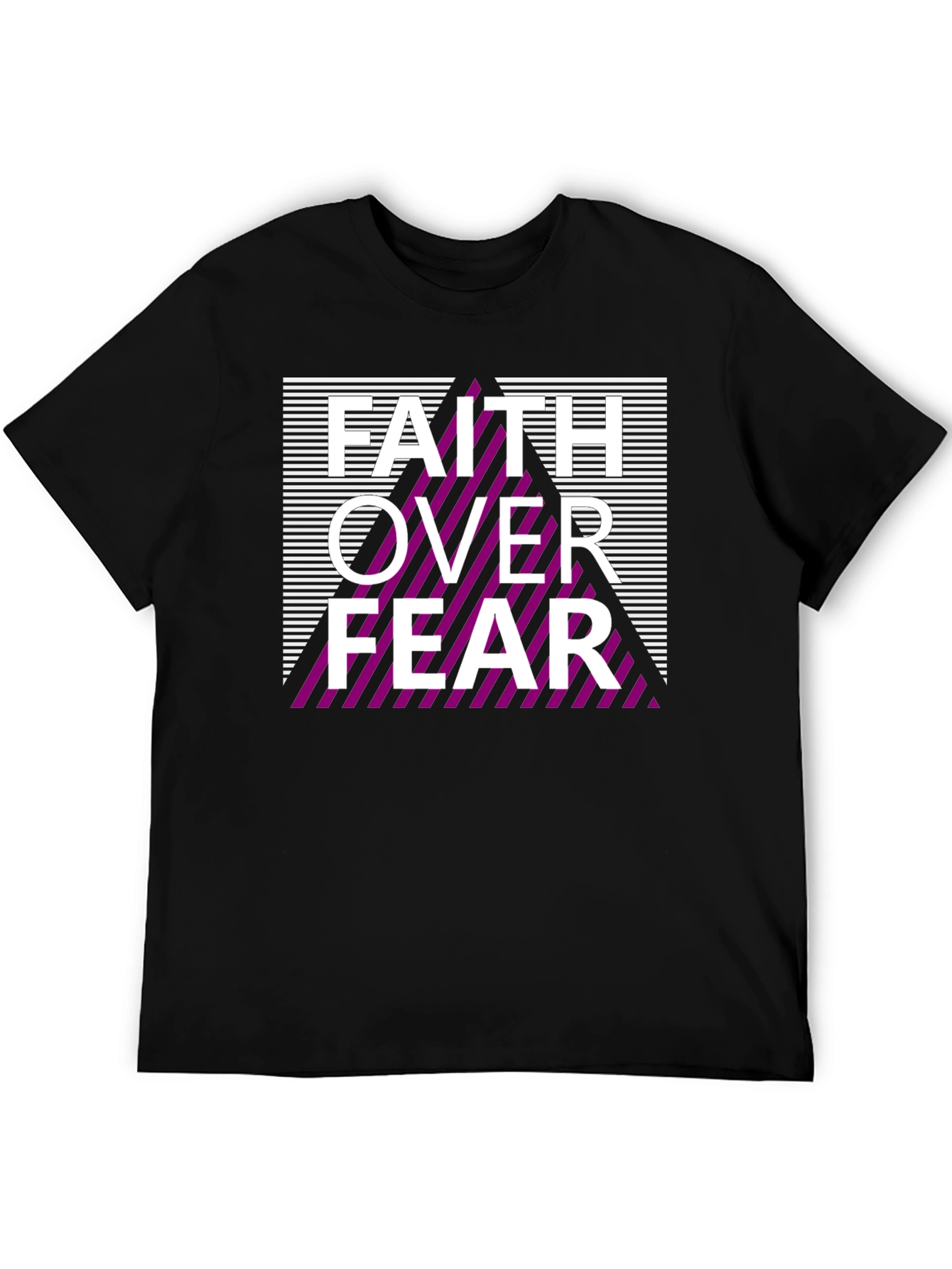Faith Over Fear Graphic Tee - Stylish Black Shirt