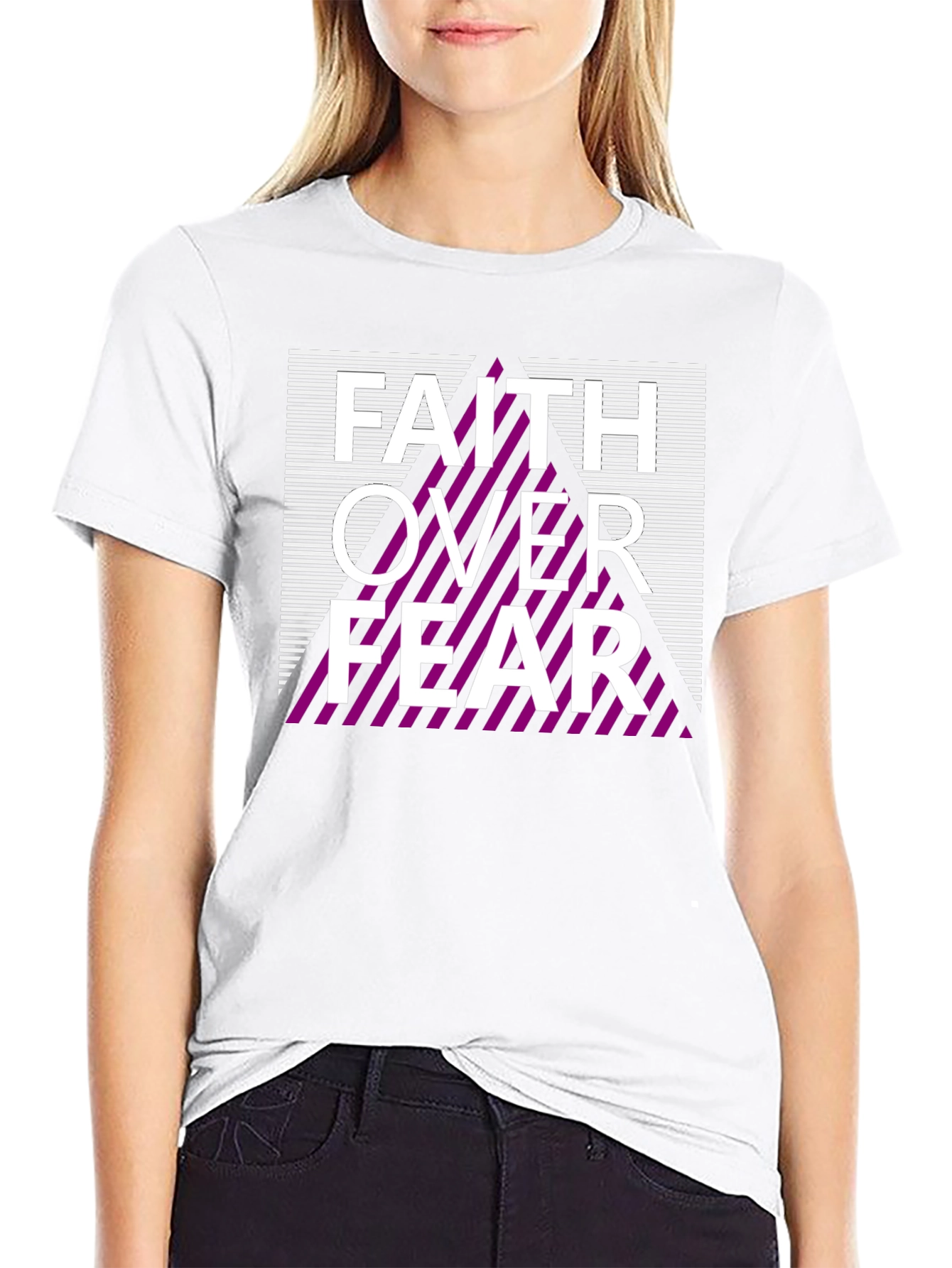 Faith Over Fear Graphic Tee - Stylish Black Shirt