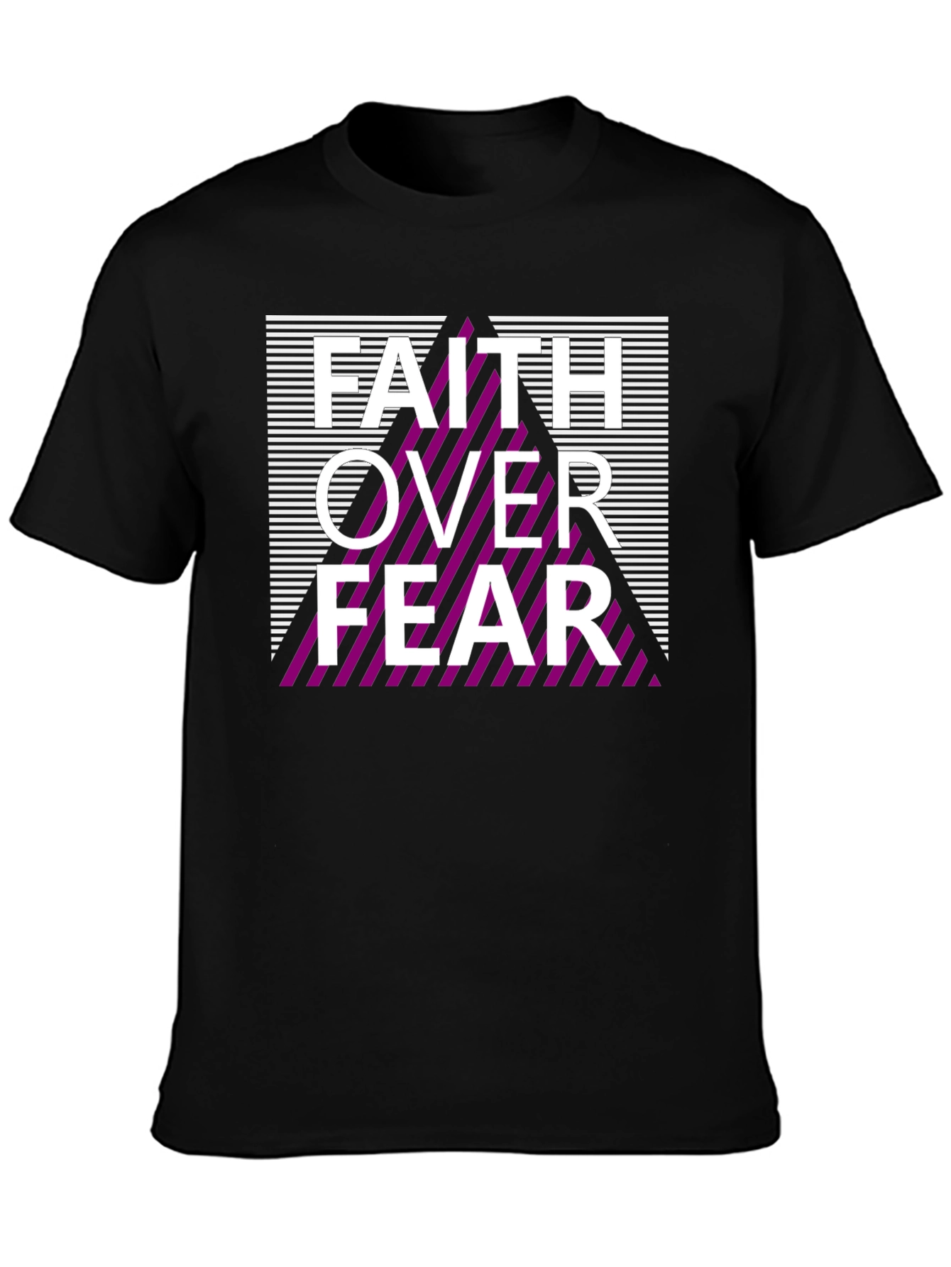 Faith Over Fear Graphic Tee - Stylish Black Shirt