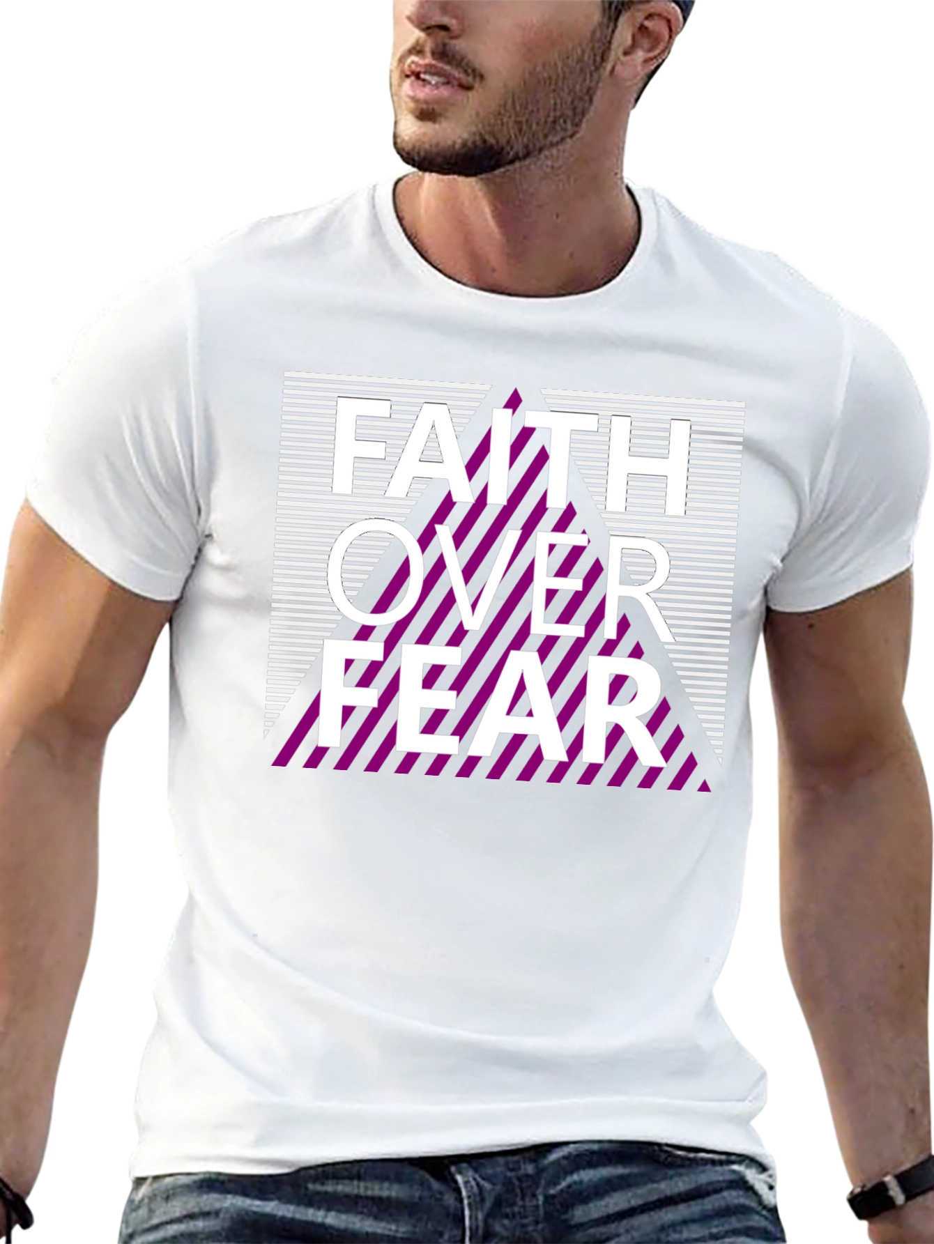 Faith Over Fear Graphic Tee - Stylish Black Shirt