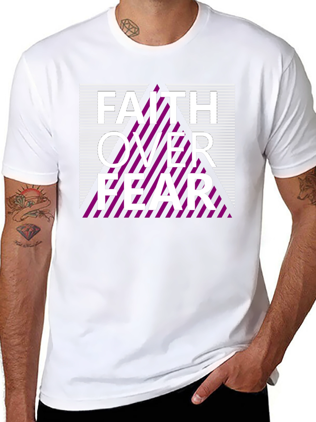 Faith Over Fear Graphic Tee - Stylish Black Shirt
