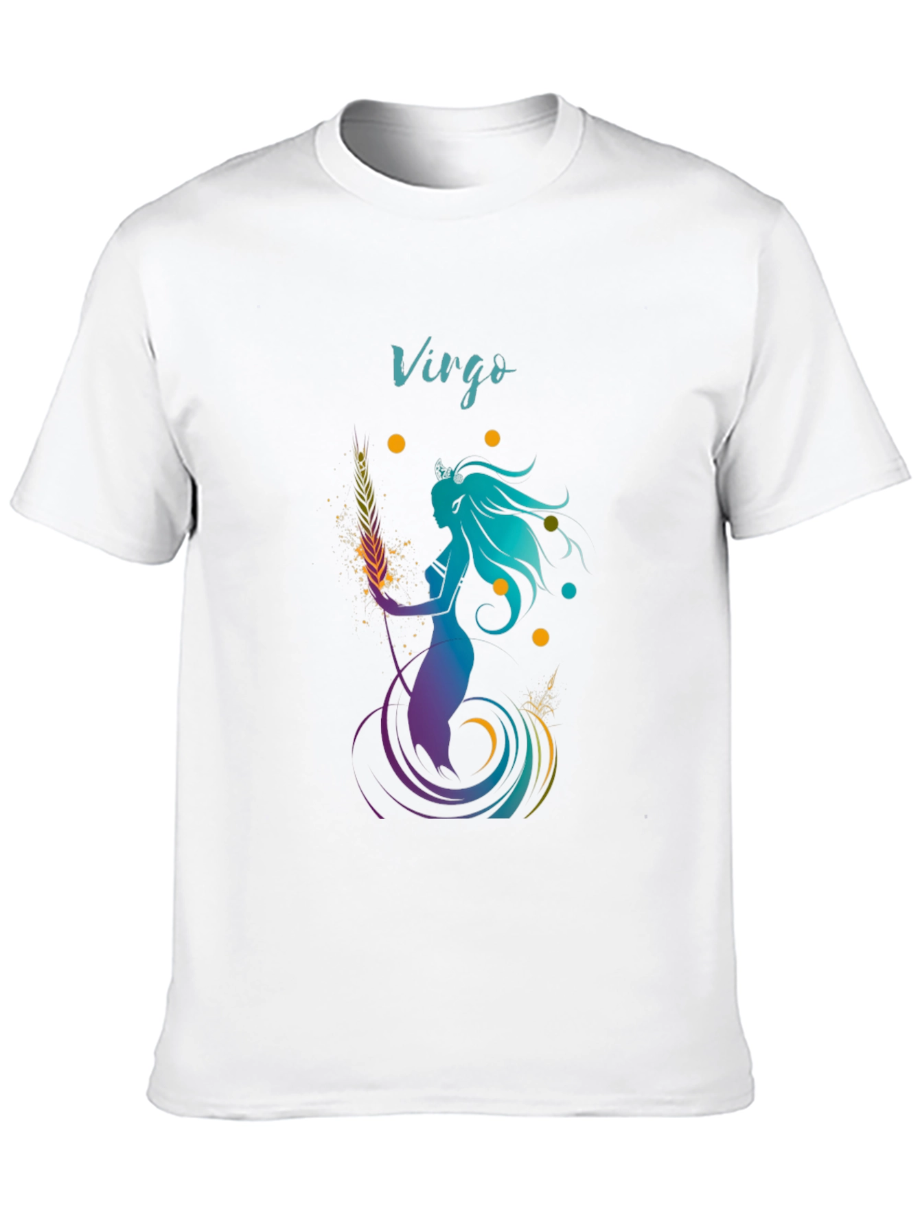 Virgo Zodiac Graphic T-Shirt - Black
