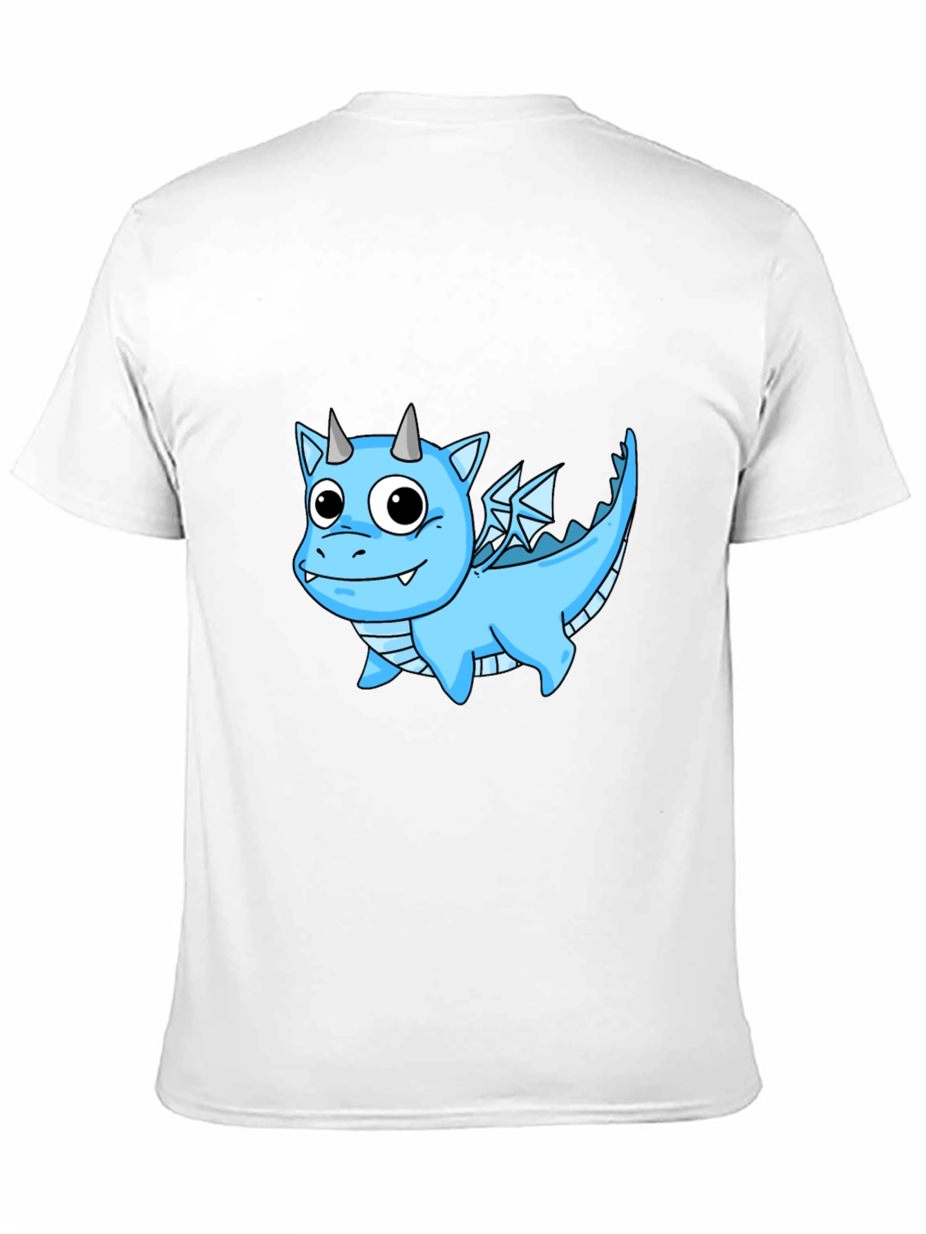 Cute Cartoon Dragon T-Shirt - Black Cotton Tee